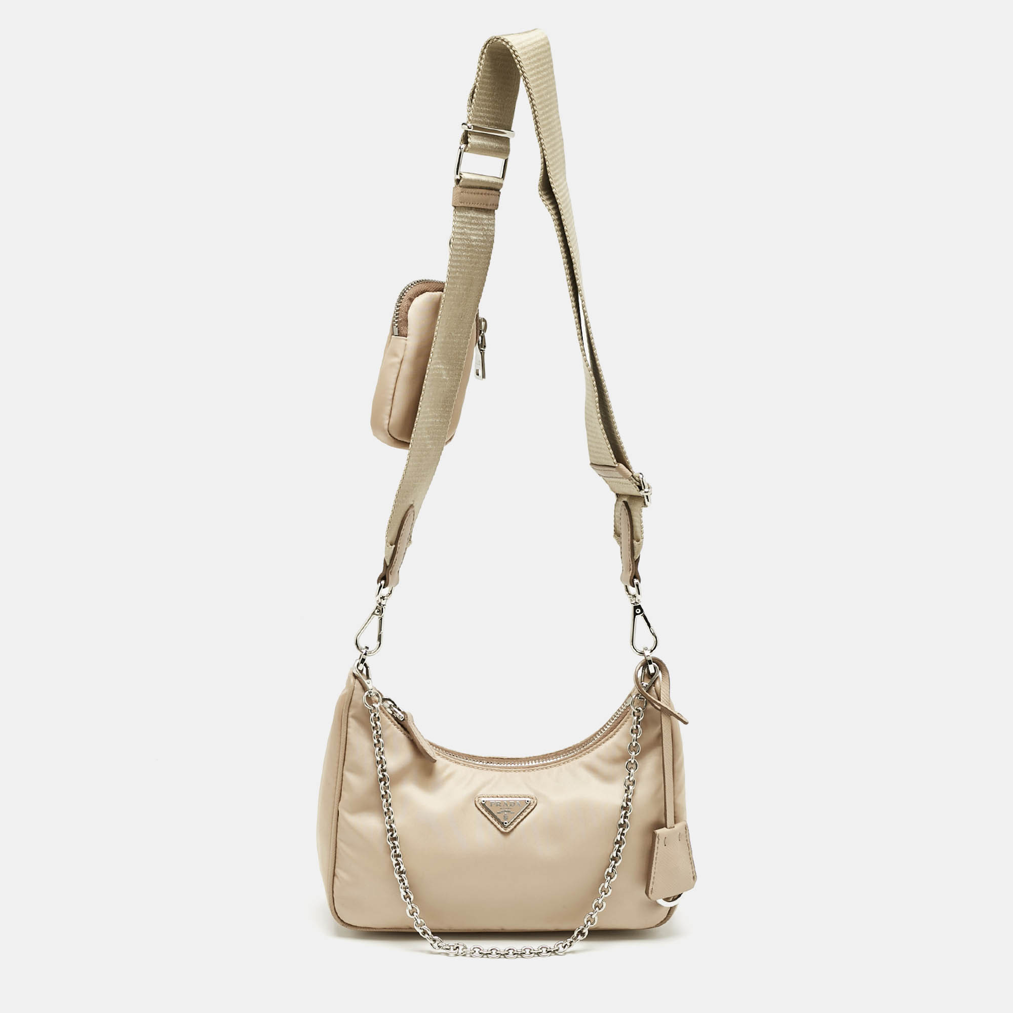 Prada Beige Nylon and Saffiano Leather Re-Edition 2005 Shoulder Bag
Prada Beige Nylon and Saffiano Leather Re-Edition 2005 Shoulder Bag