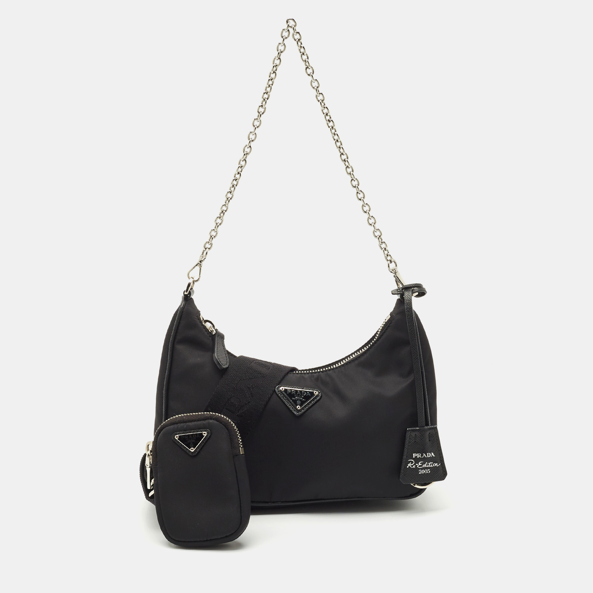 Prada Black Nylon and Saffiano Leather Re-Edition 2005 Shoulder Bag
Prada Black Nylon and Saffiano Leather Re-Edition 2005 Shoulder Bag