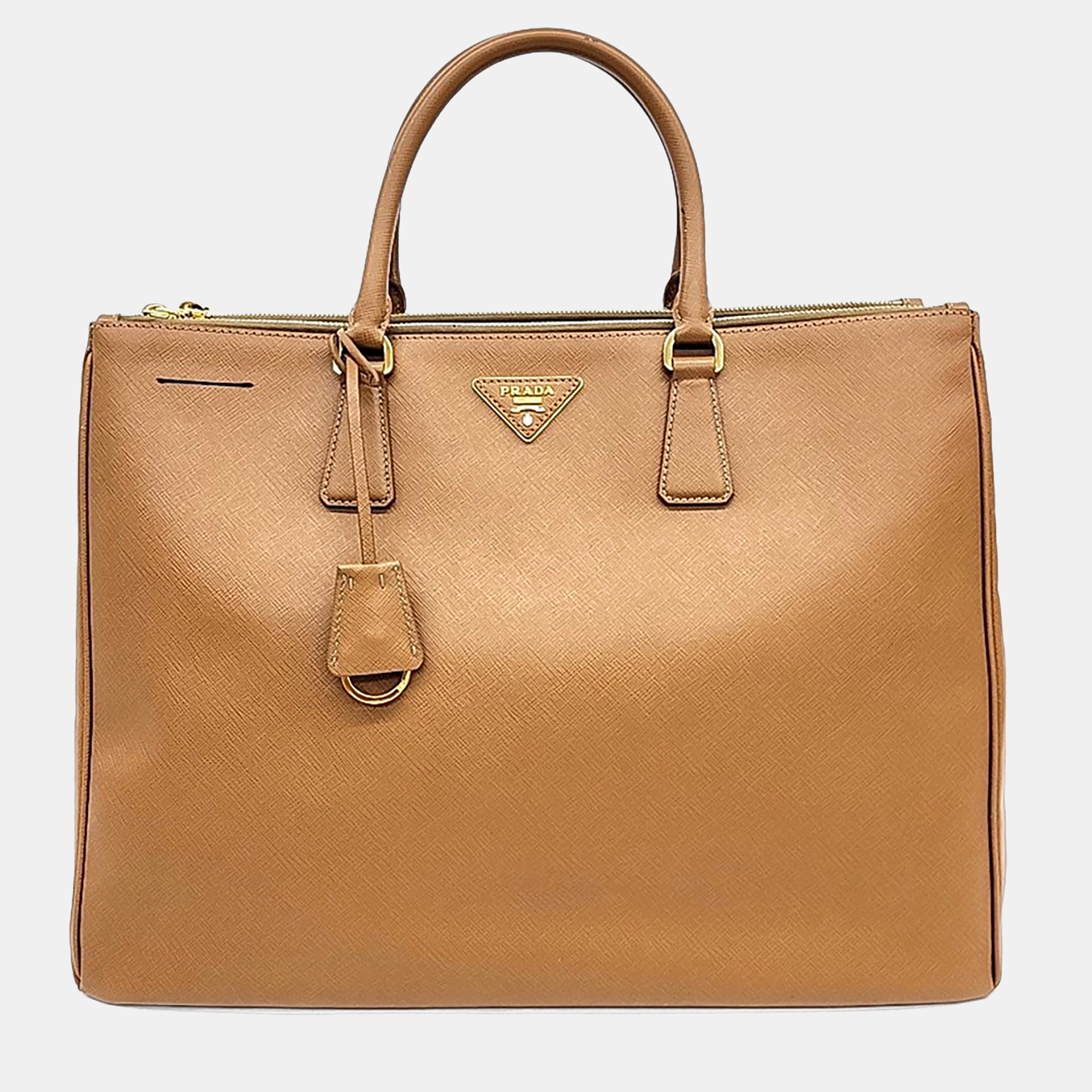 Prada Brown Leather Saffiano Luxe Tote Bag
Prada Brown Leather Saffiano Luxe Tote Bag