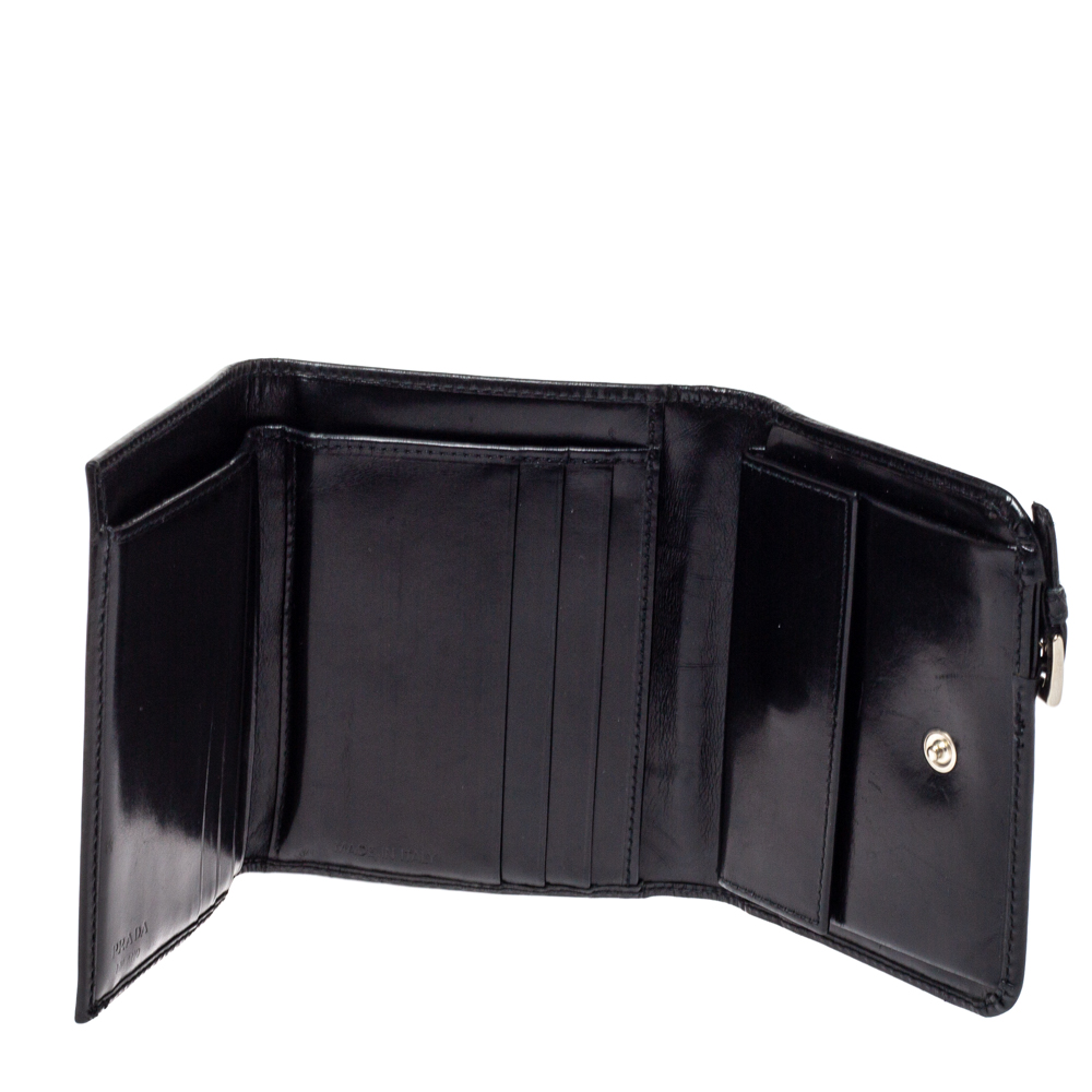 Prada Black Nylon and Leather Trifold Wallet
Prada Black Nylon and Leather Trifold Wallet