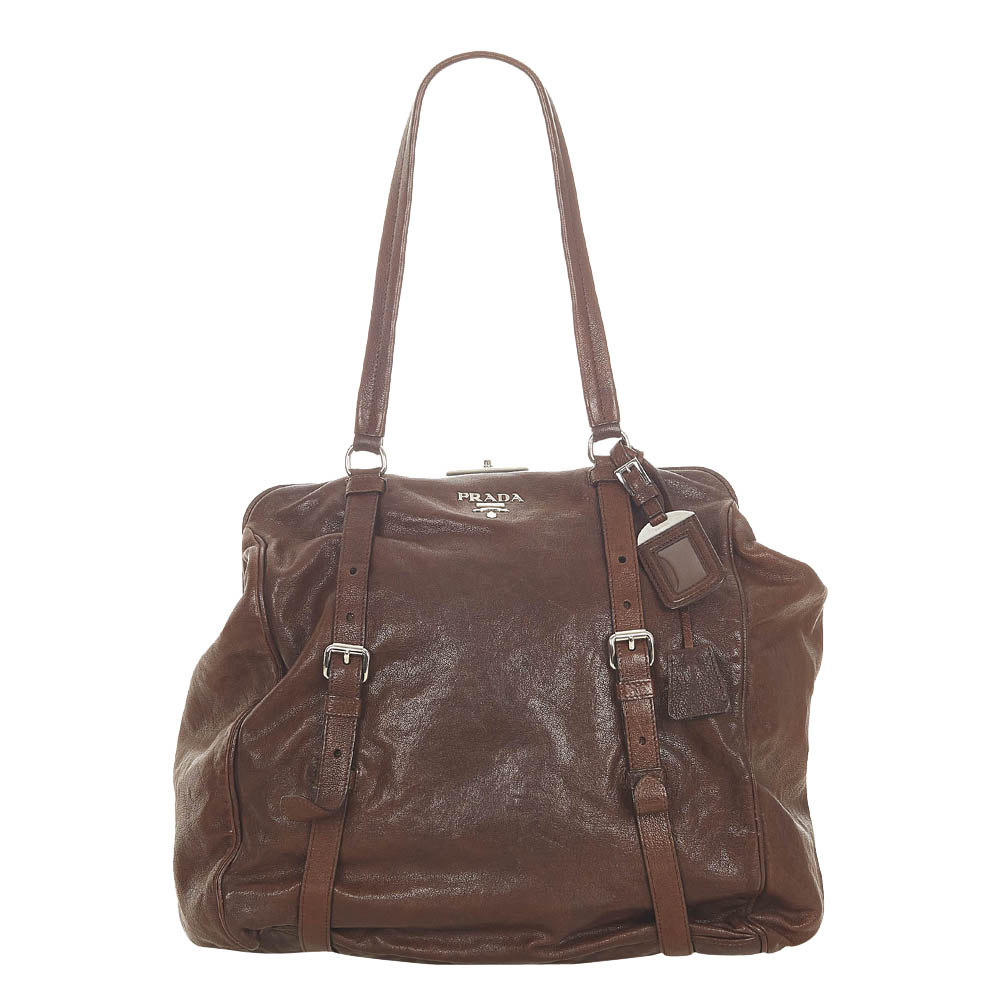 Prada Brown New Look Leather Tote Bag
