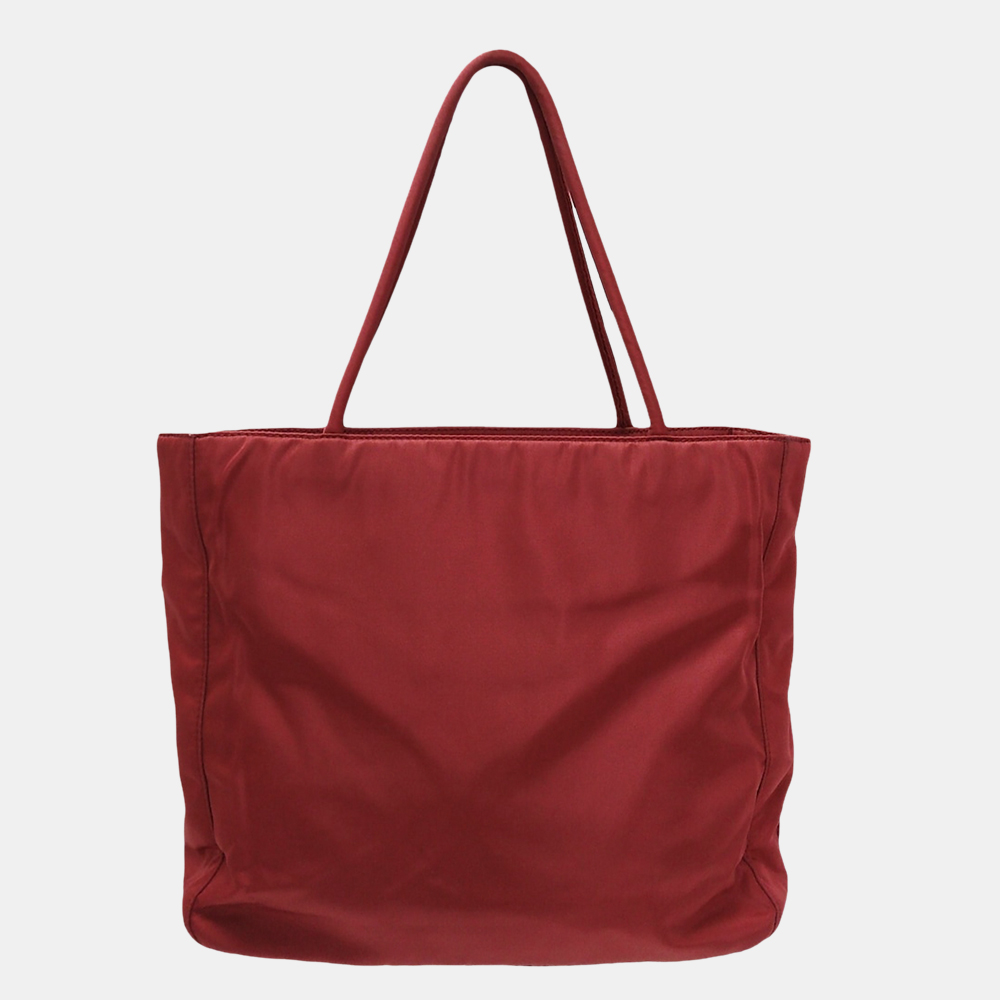 Prada Red Tessuto Tote Bag