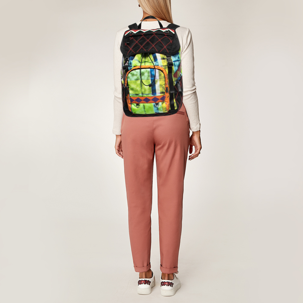 Prada Multicolor Printed Nylon Backpack 
Prada Multicolor Printed Nylon Backpack