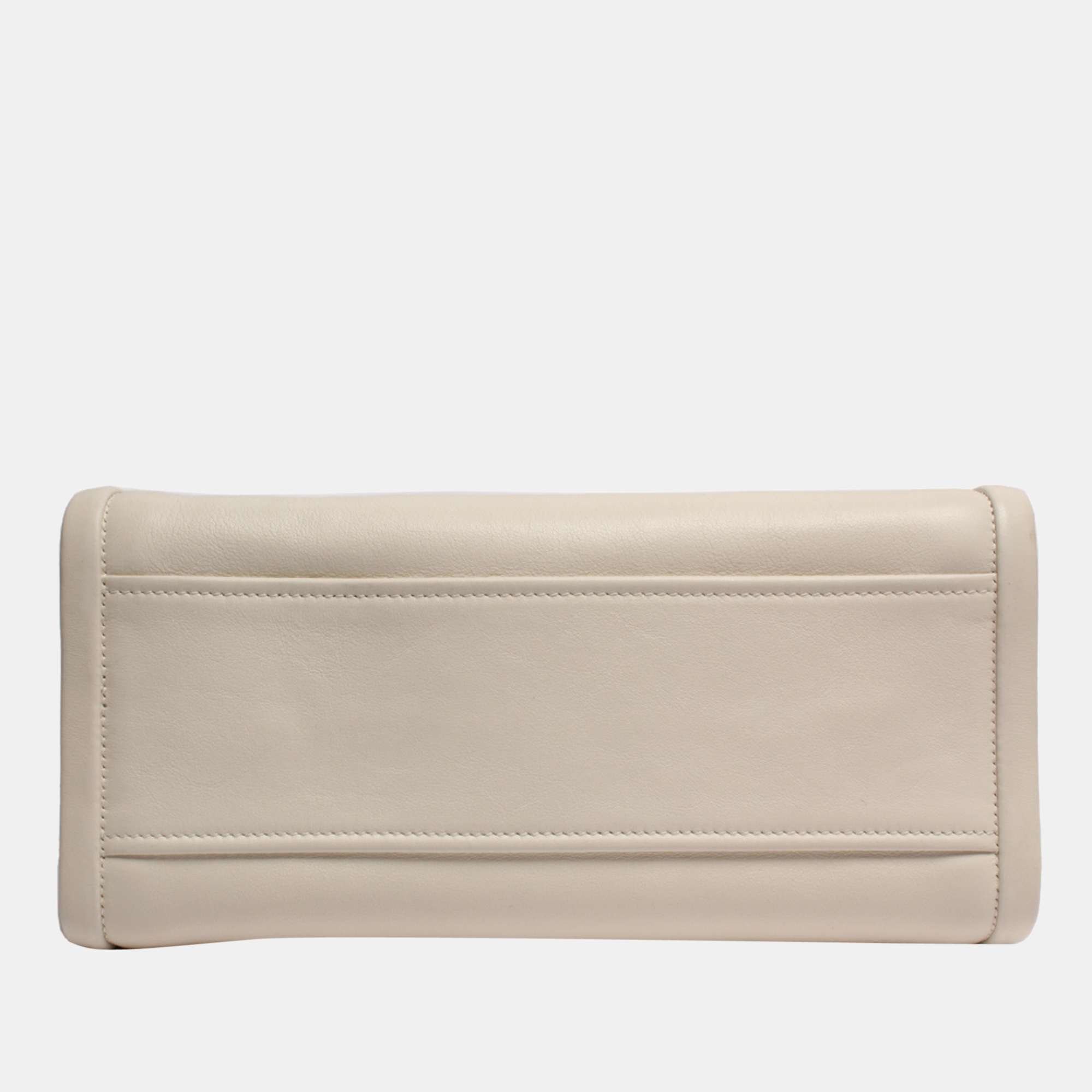 Prada White Leather Logo Bag