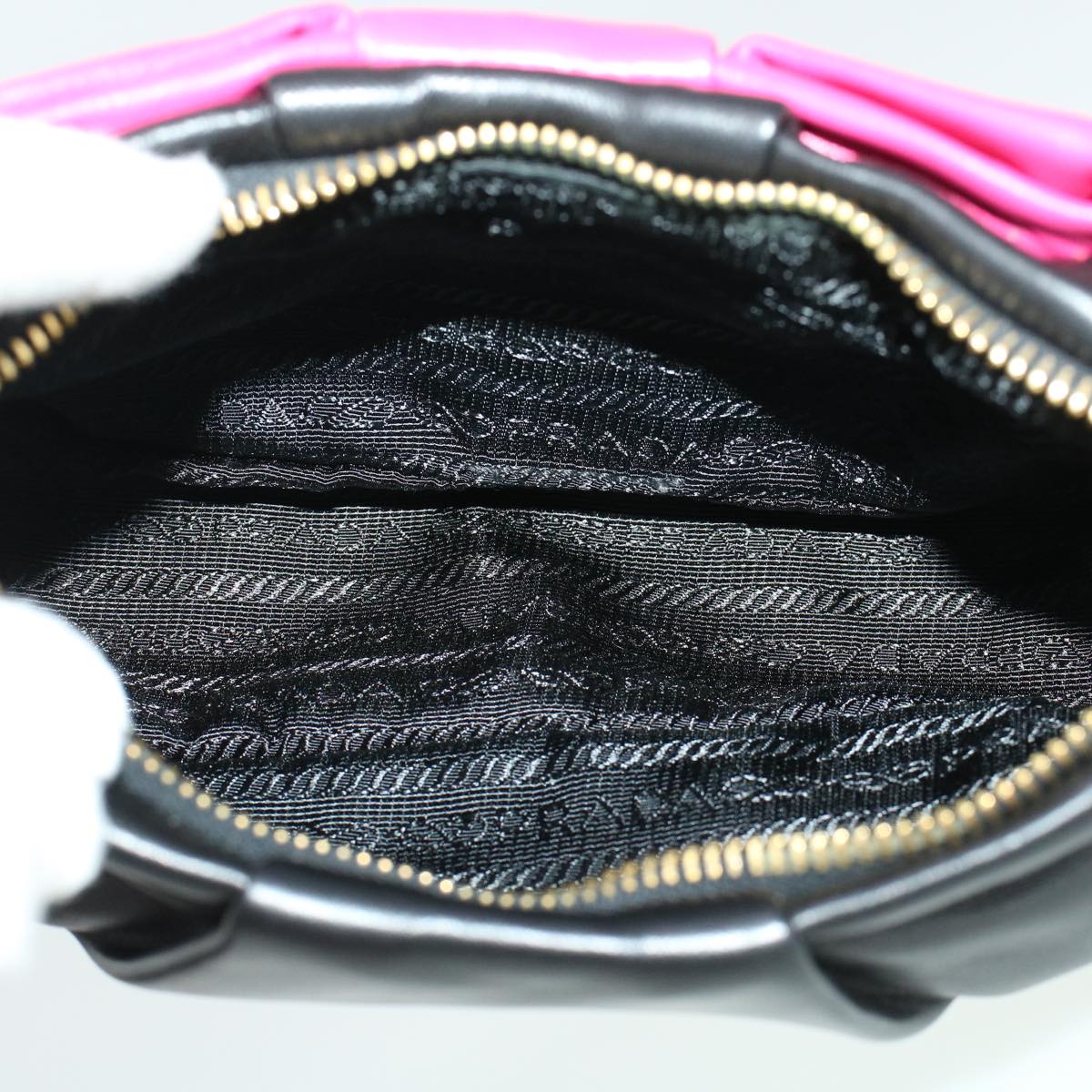 Prada Black Leather Bow Bag