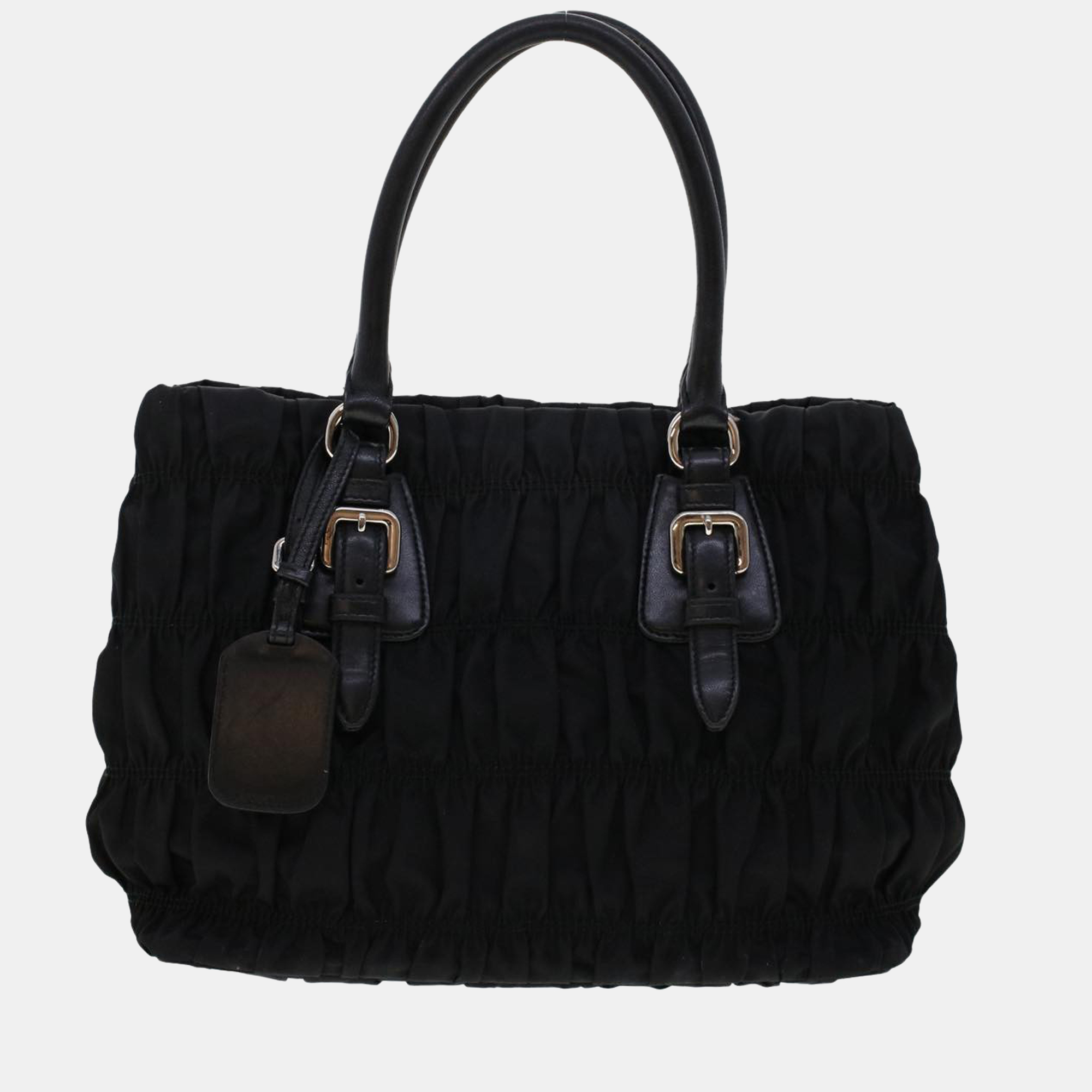 Prada Black Gaufre Nylon Handbag
