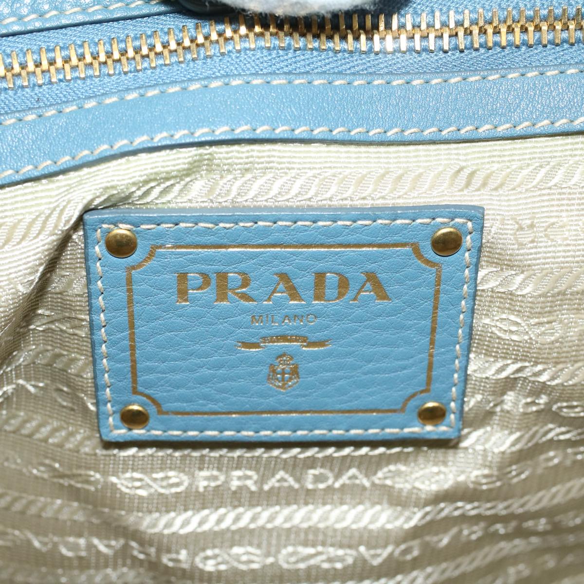 Prada Blue Leather Vitello Bag
