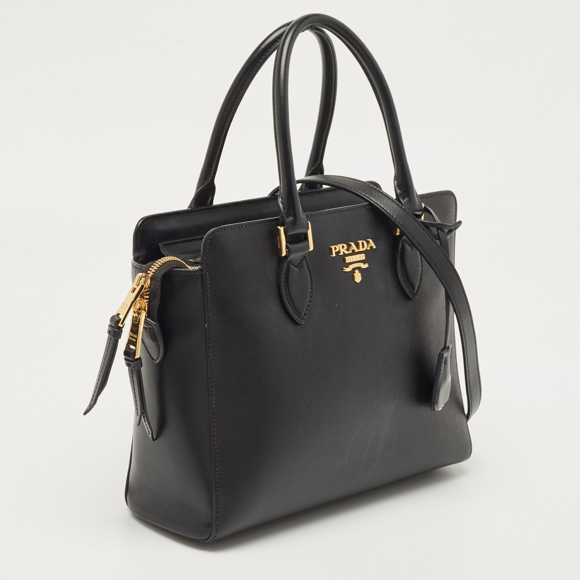 Prada Black Saffiano Leather Tote Bag