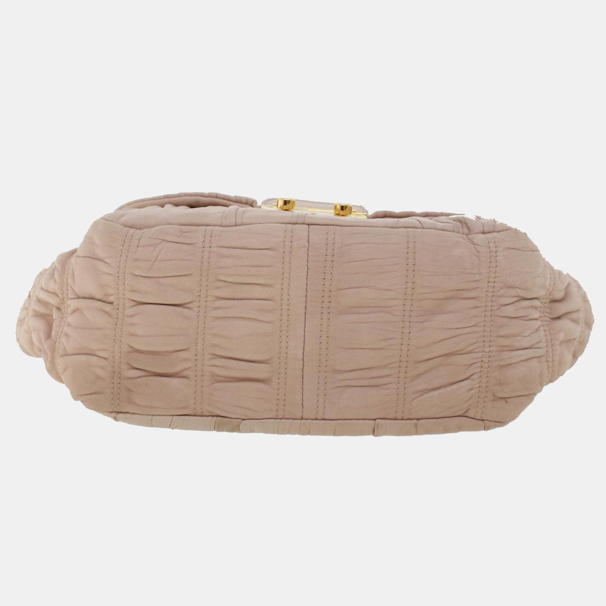 Prada Pink Leather Nappa Gaufre Shoulder Bag
