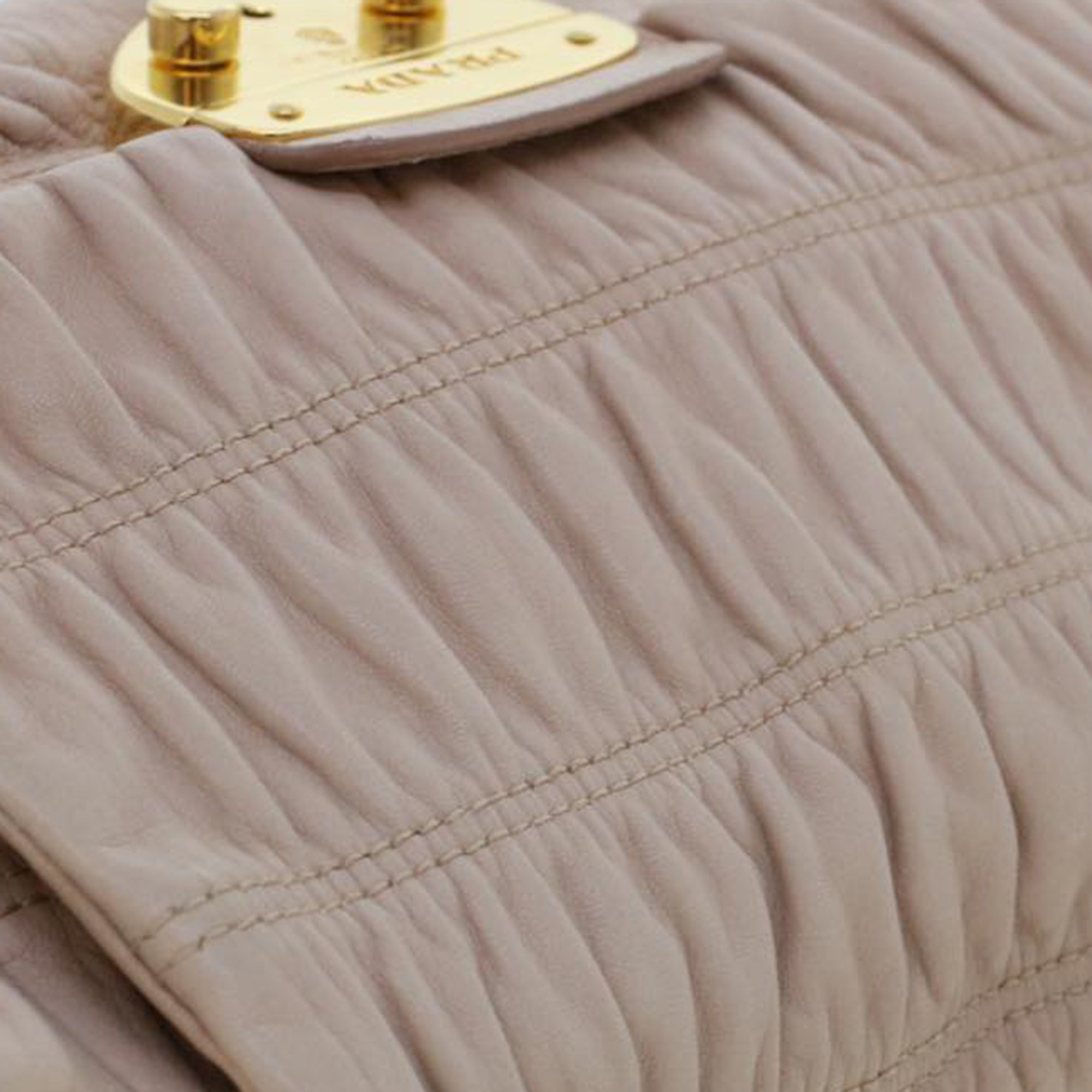 Prada Pink Leather Nappa Gaufre Shoulder Bag