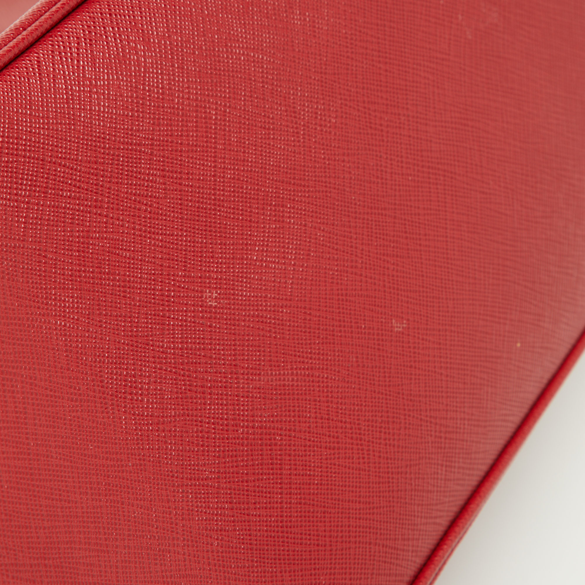 Prada Red Saffiano Lux Leather Medium Double Zip Tote