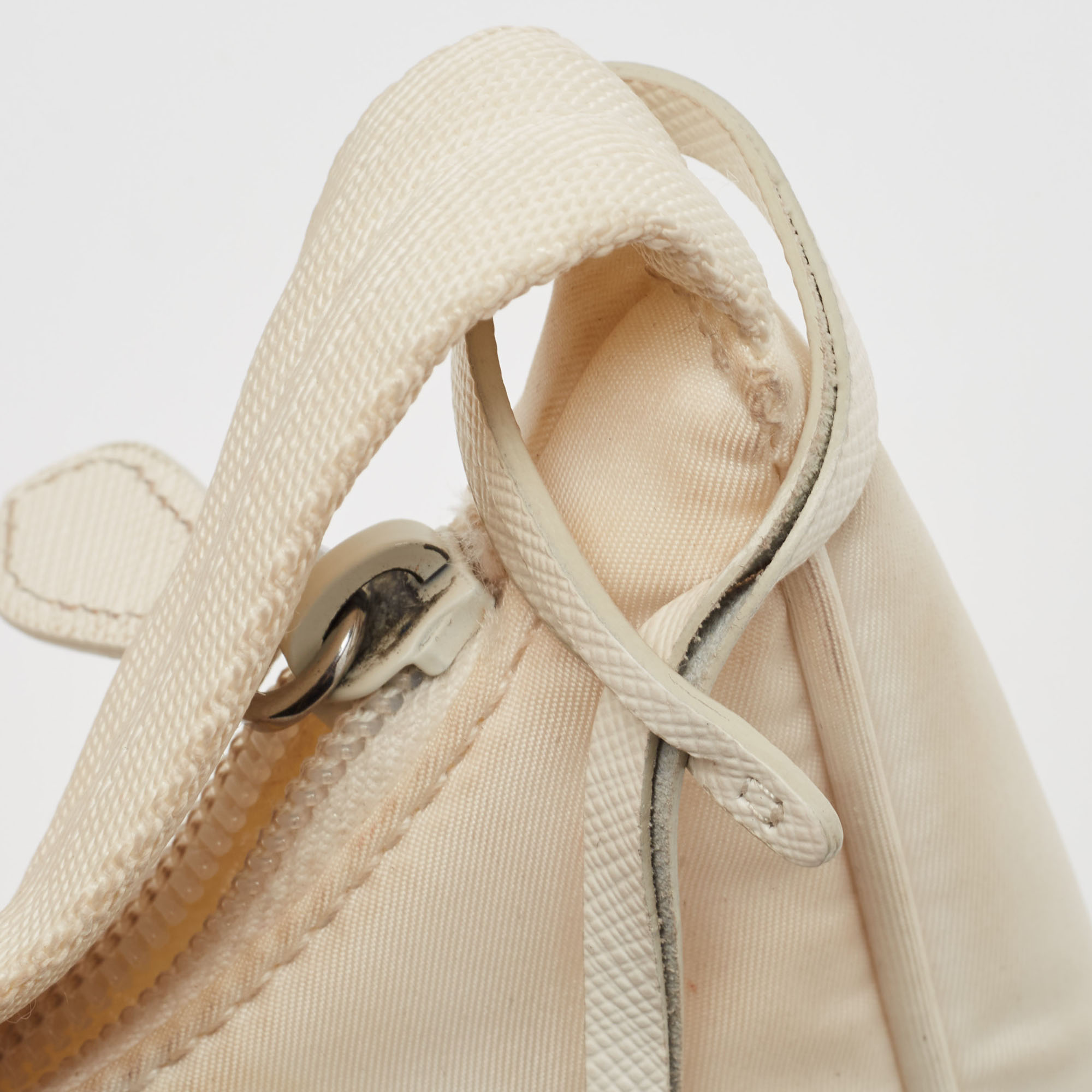 Prada White Nylon Mini Re-Edition 2000 Shoulder Bag