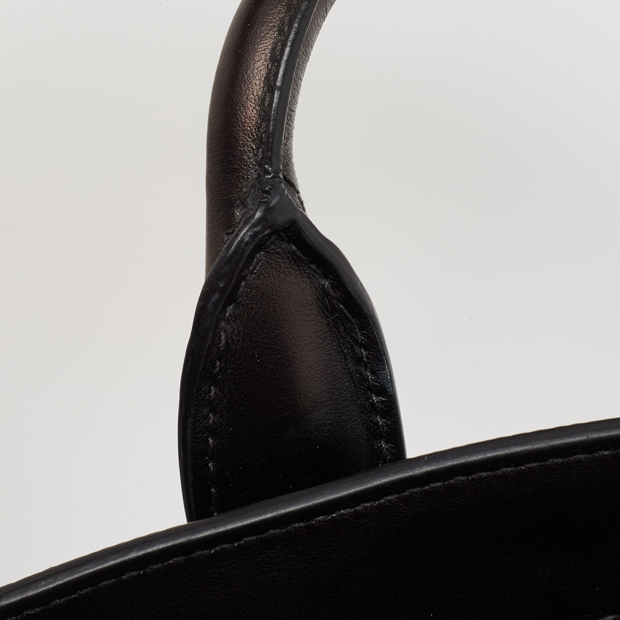 Prada Black Saffiano Cuir Leather Kristen Tote