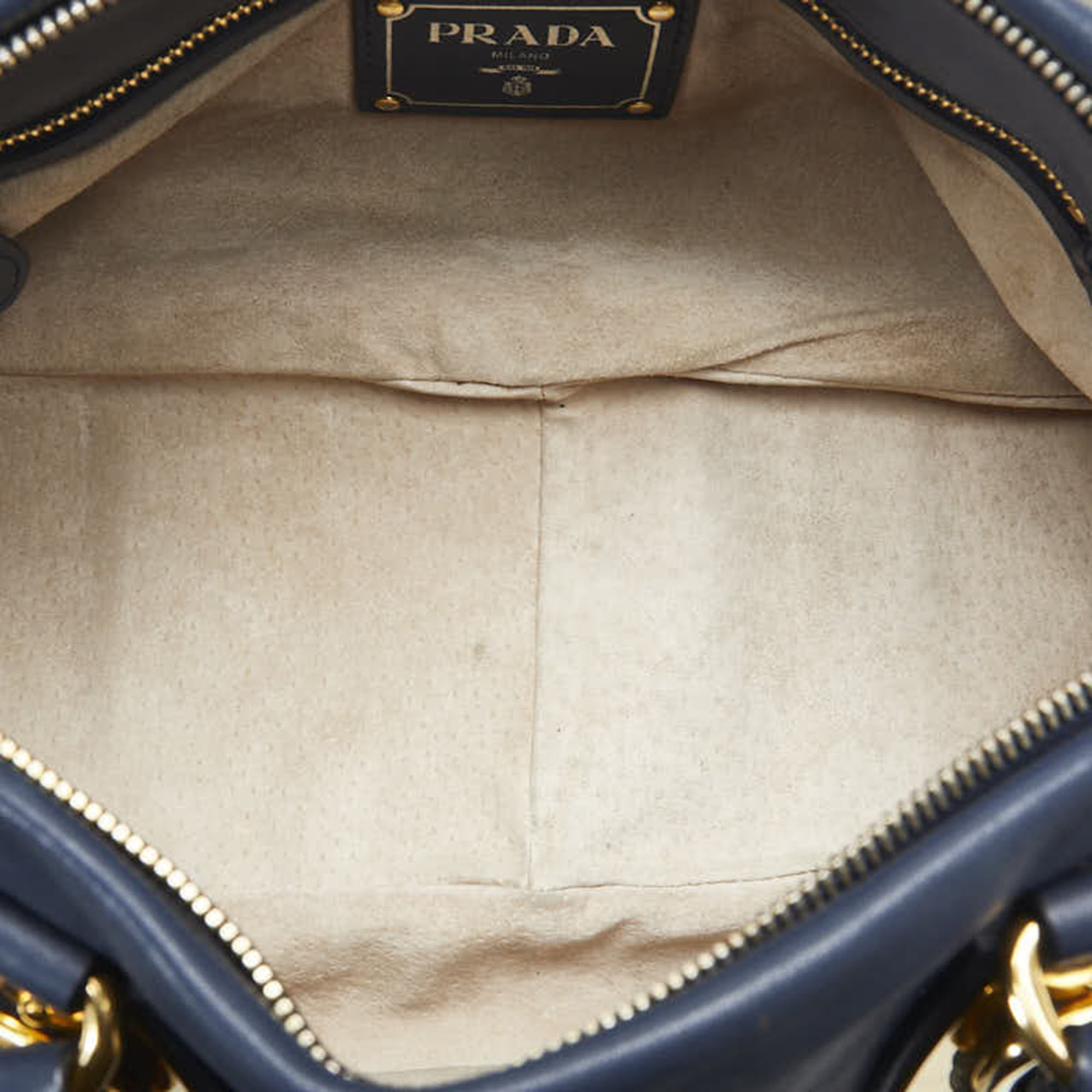 Prada Black Leather Logo Handbag