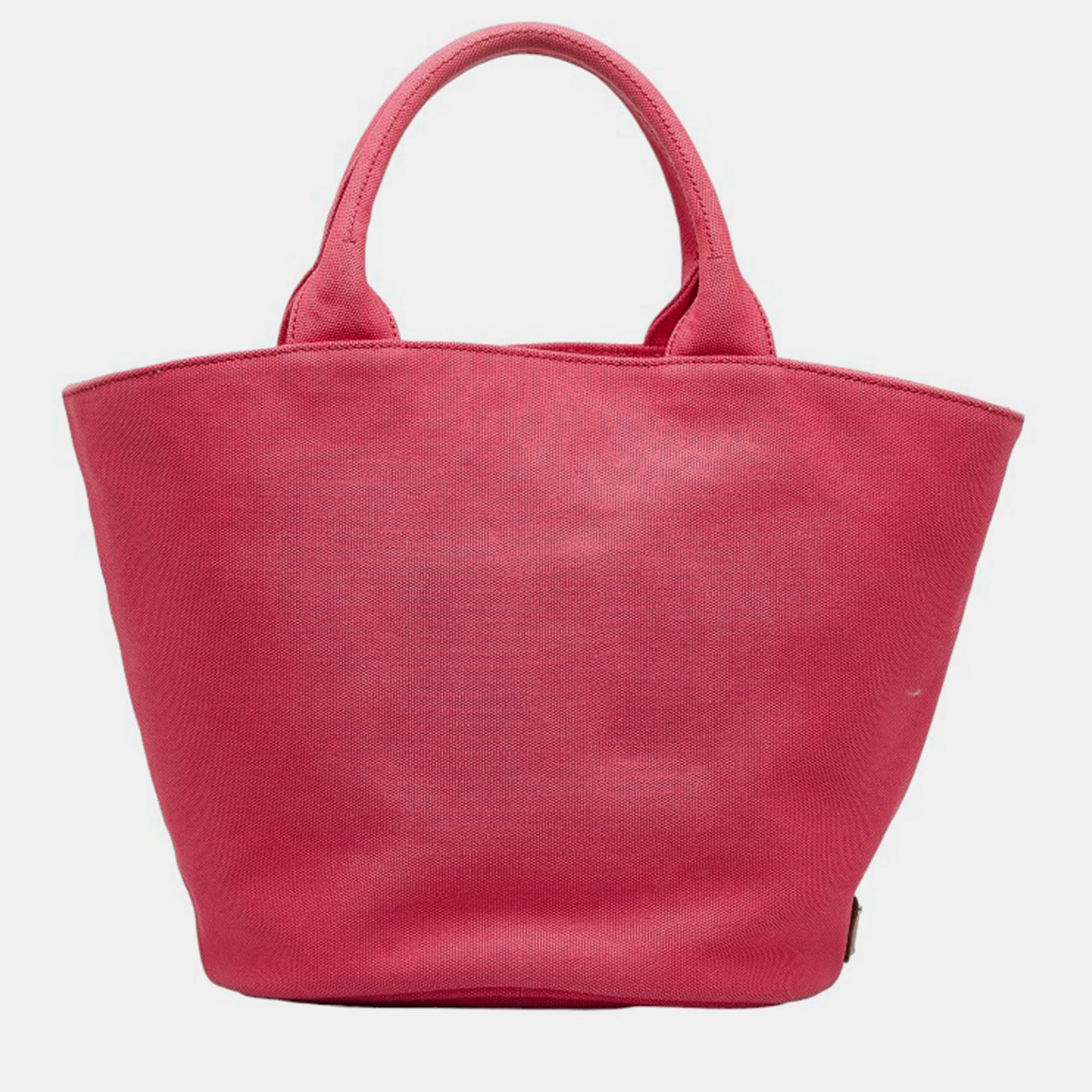 Prada Pink Canvas Canapa Logo Tote Bag With Pouch
