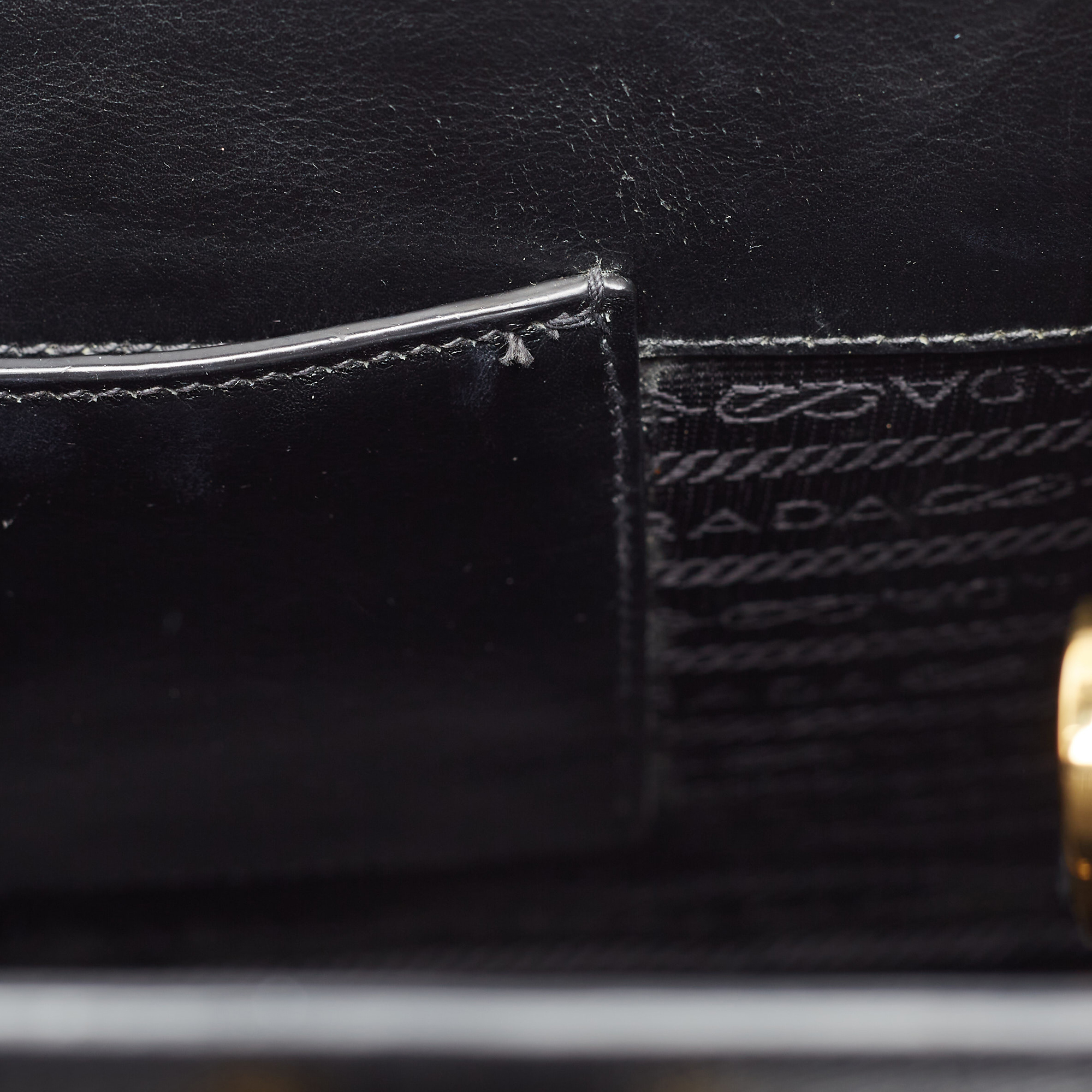 Prada Black Saffiano Leather Small Double Handle Tote