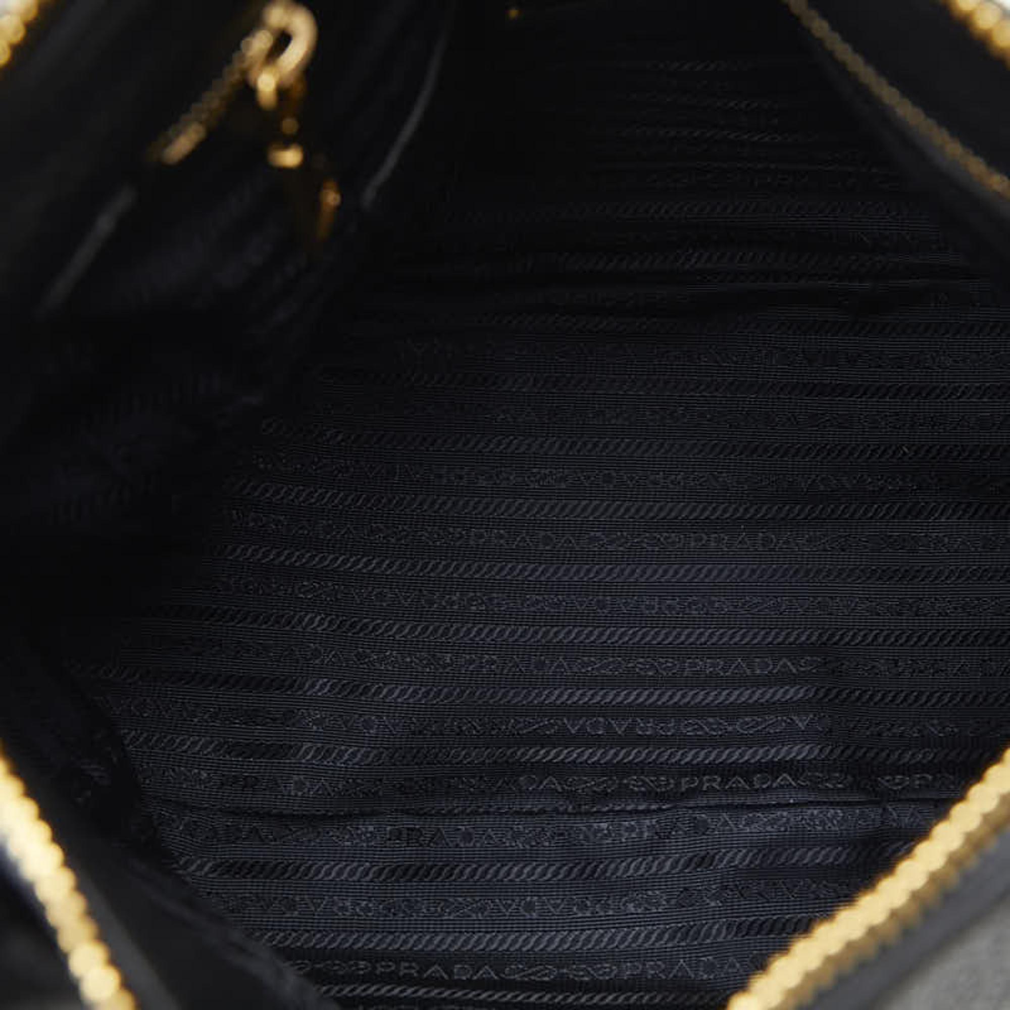 Prada Black Vitello Daino Shoulder Bag