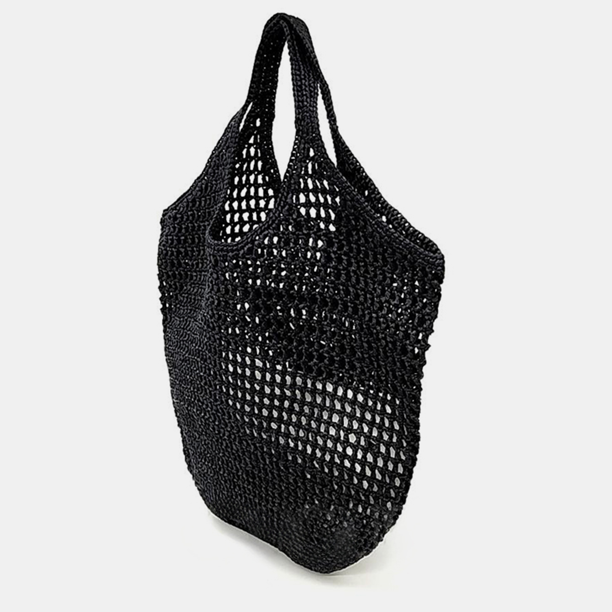 

Prada Crochet Tote Bag (1BG424), Black