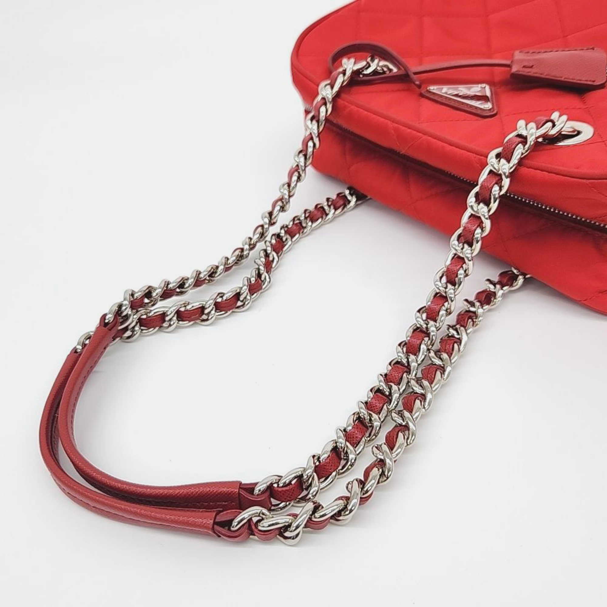 Prada Fabric Chain Shoulder Bag