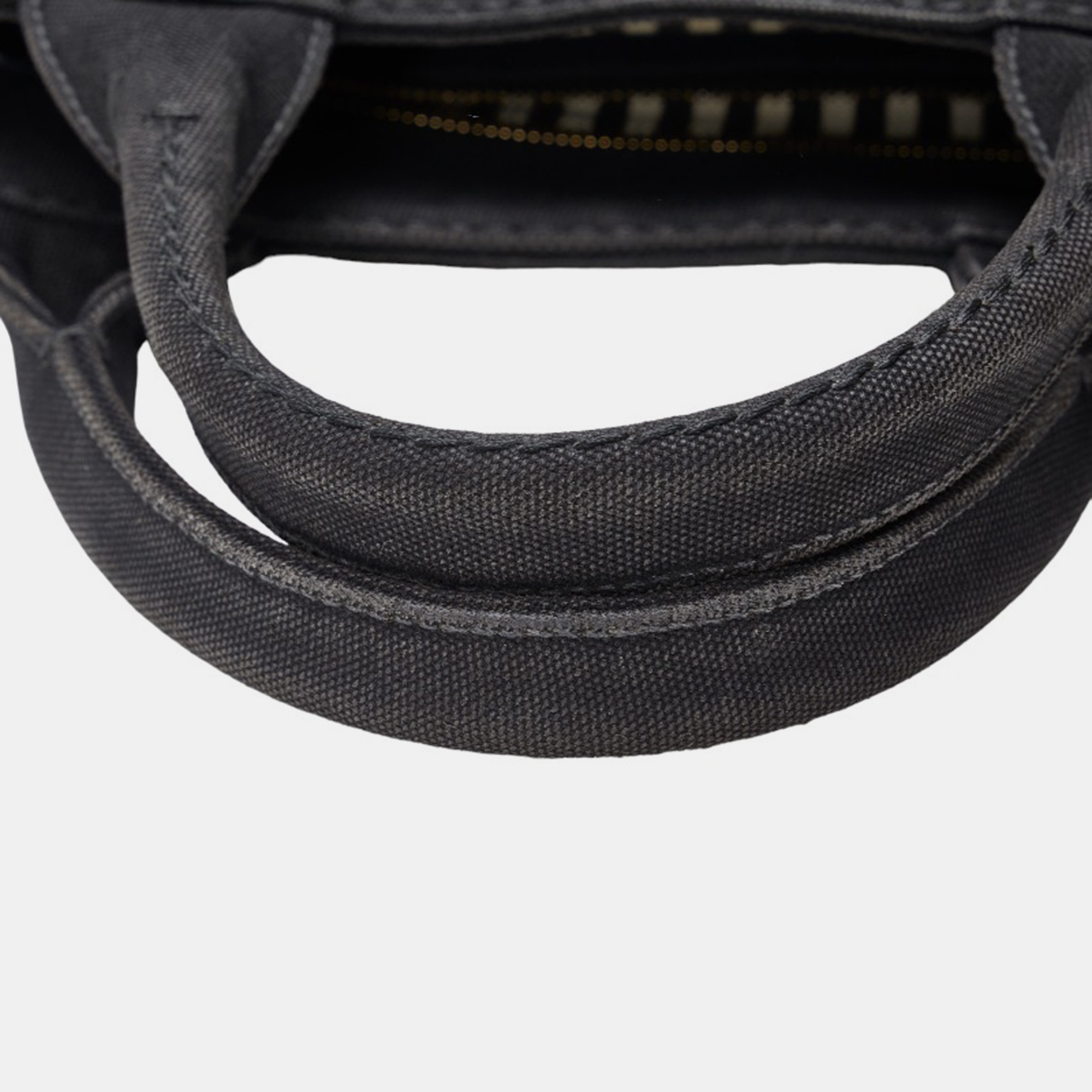 Prada Black Canvas Canapa Logo Handbag