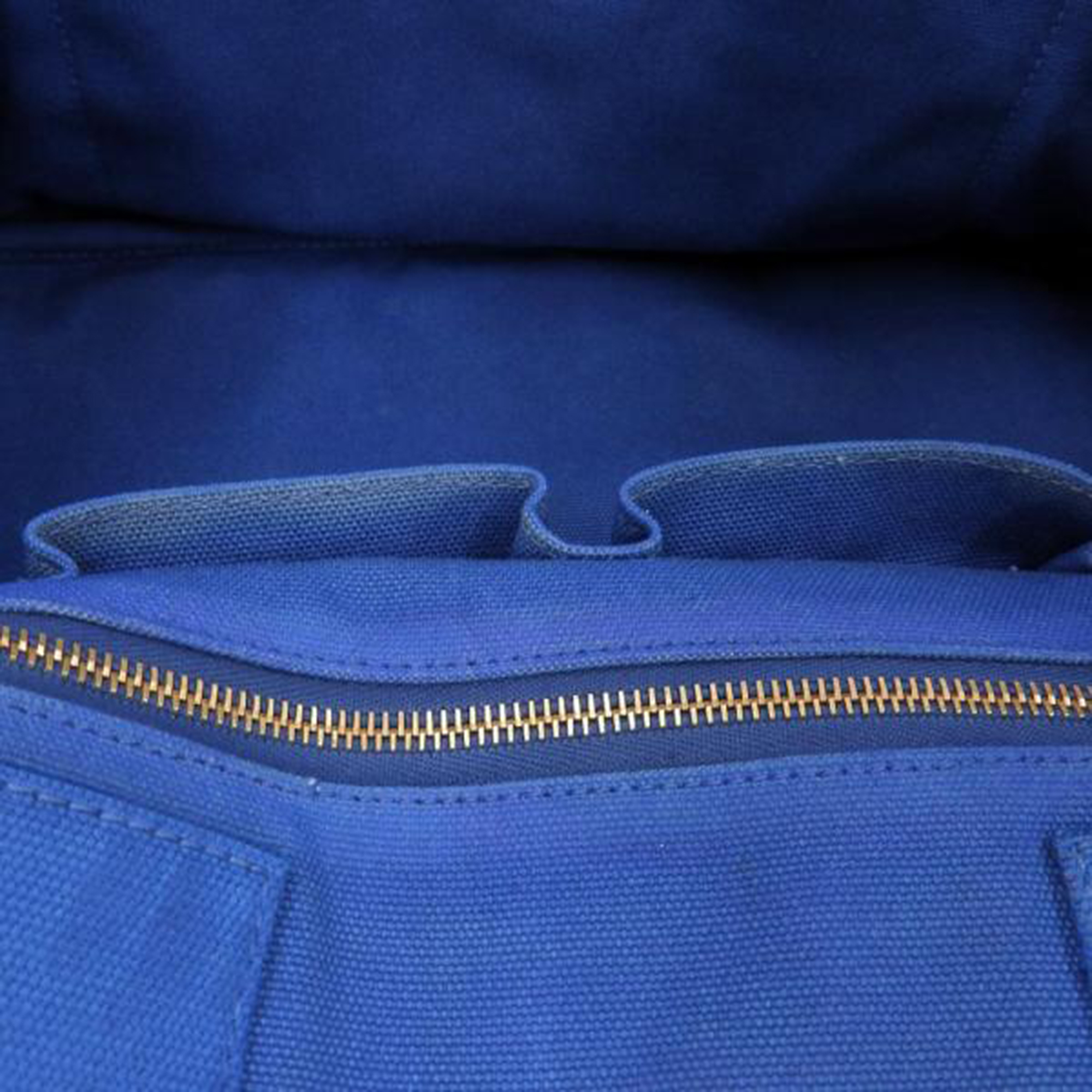 Prada Blue Canvas Canapa Logo Handbag