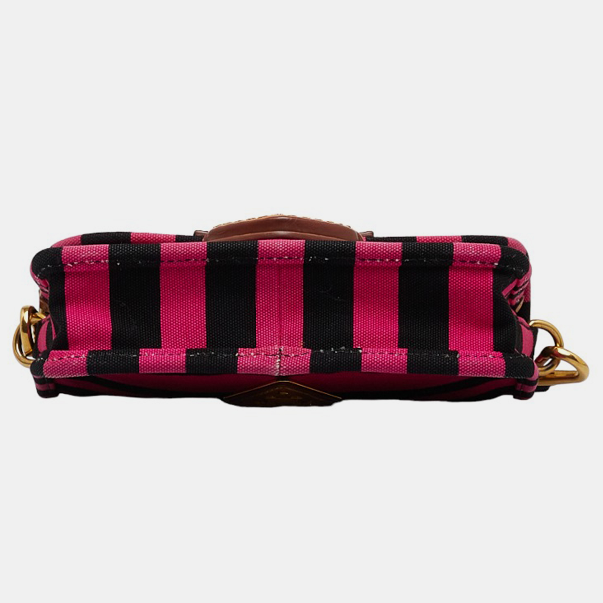 Prada Pink Canvas Canapa Righe Crossbody Bag