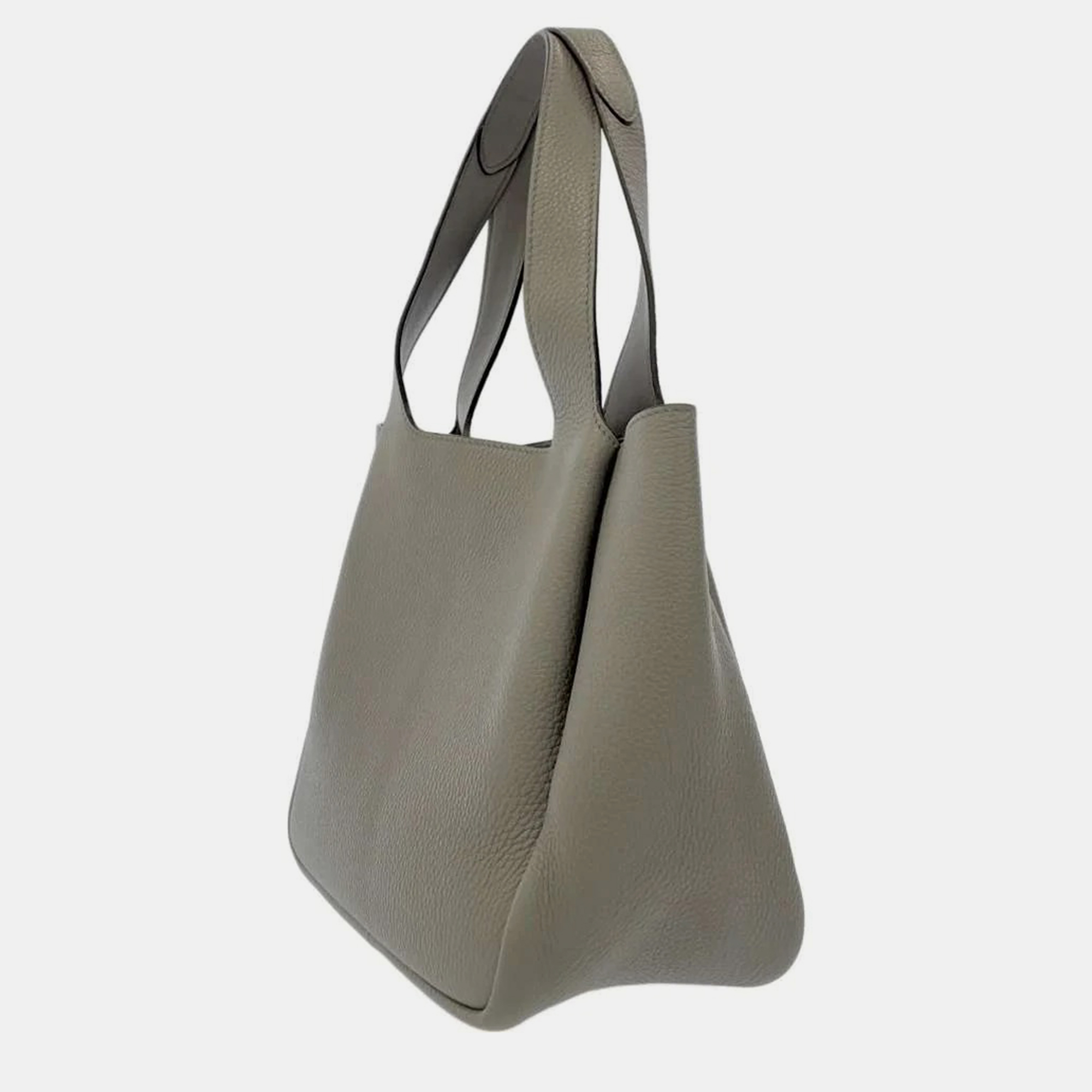 Prada Grey Leather Medium Vitello Danio Soft Dynamique Tote Bag