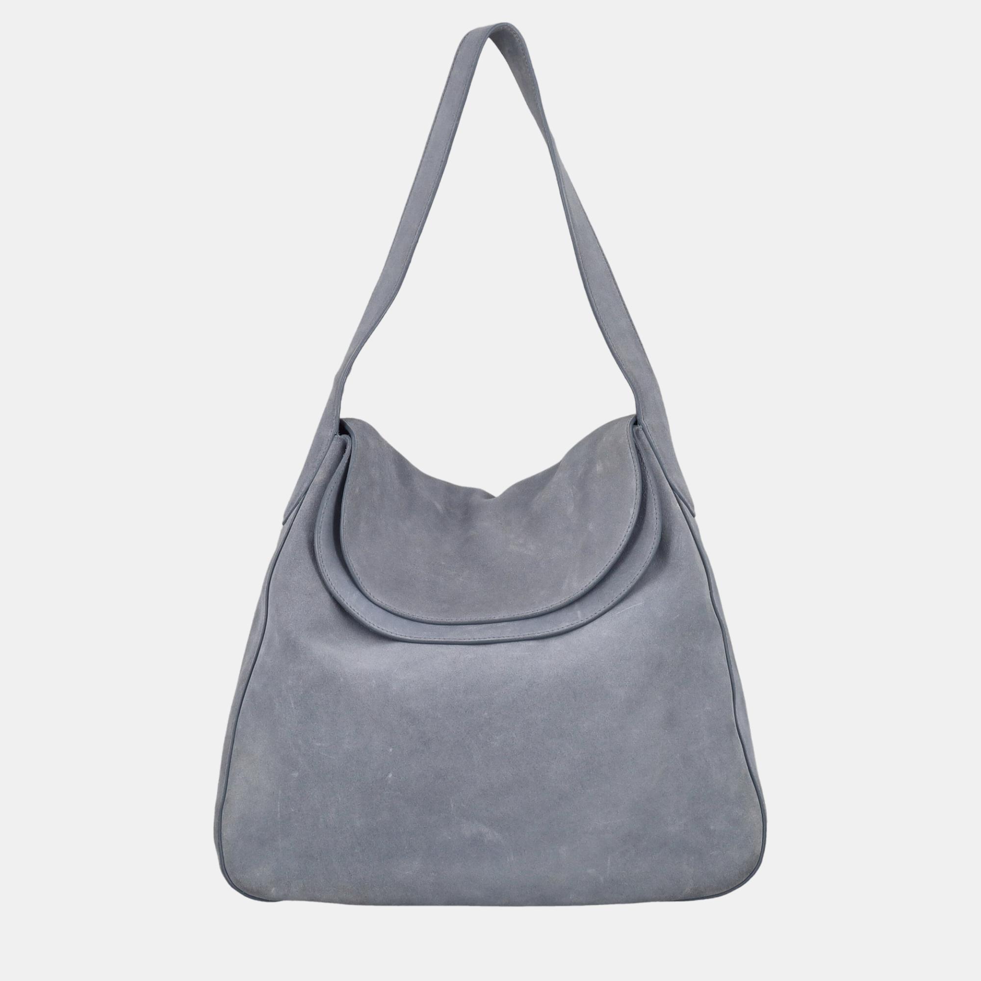 Prada  Women's Leather Hobo Bag - Blue - One Size