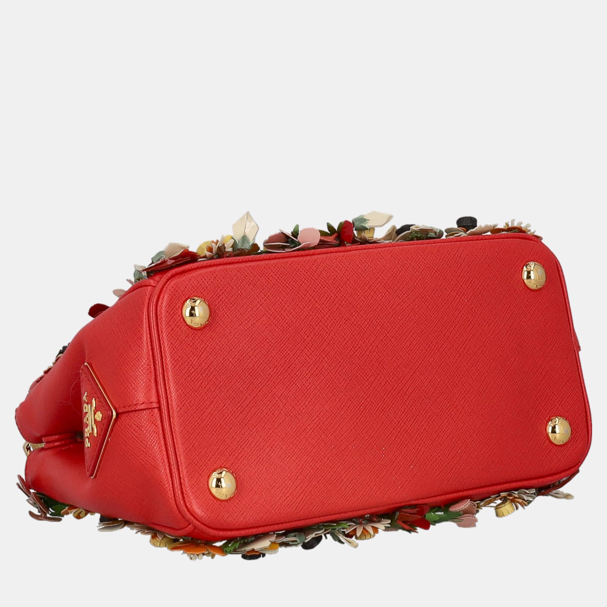 Prada  Women's Leather Handbag - Red - One Size