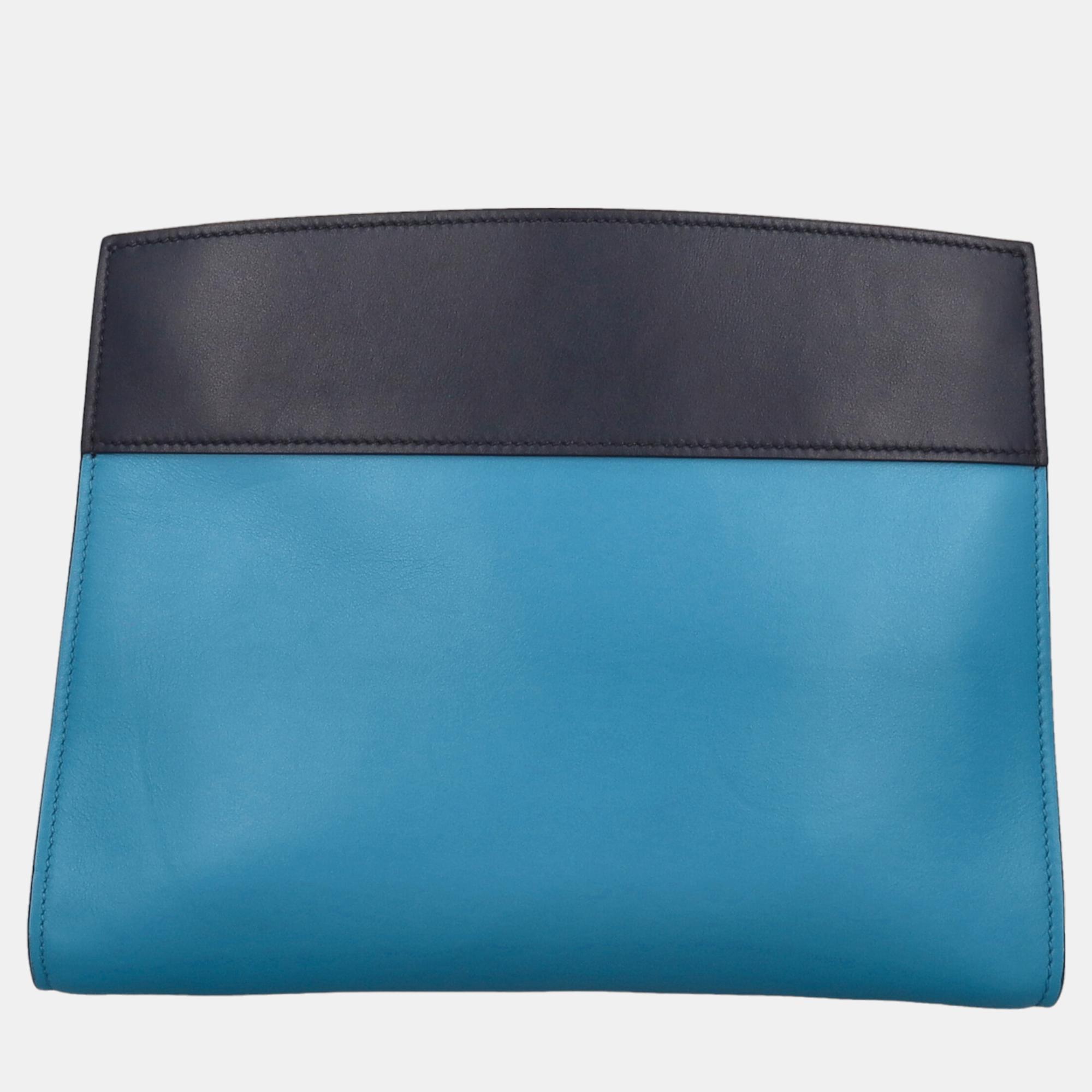 Prada  Women's Leather Cross Body Bag - Blue - One Size