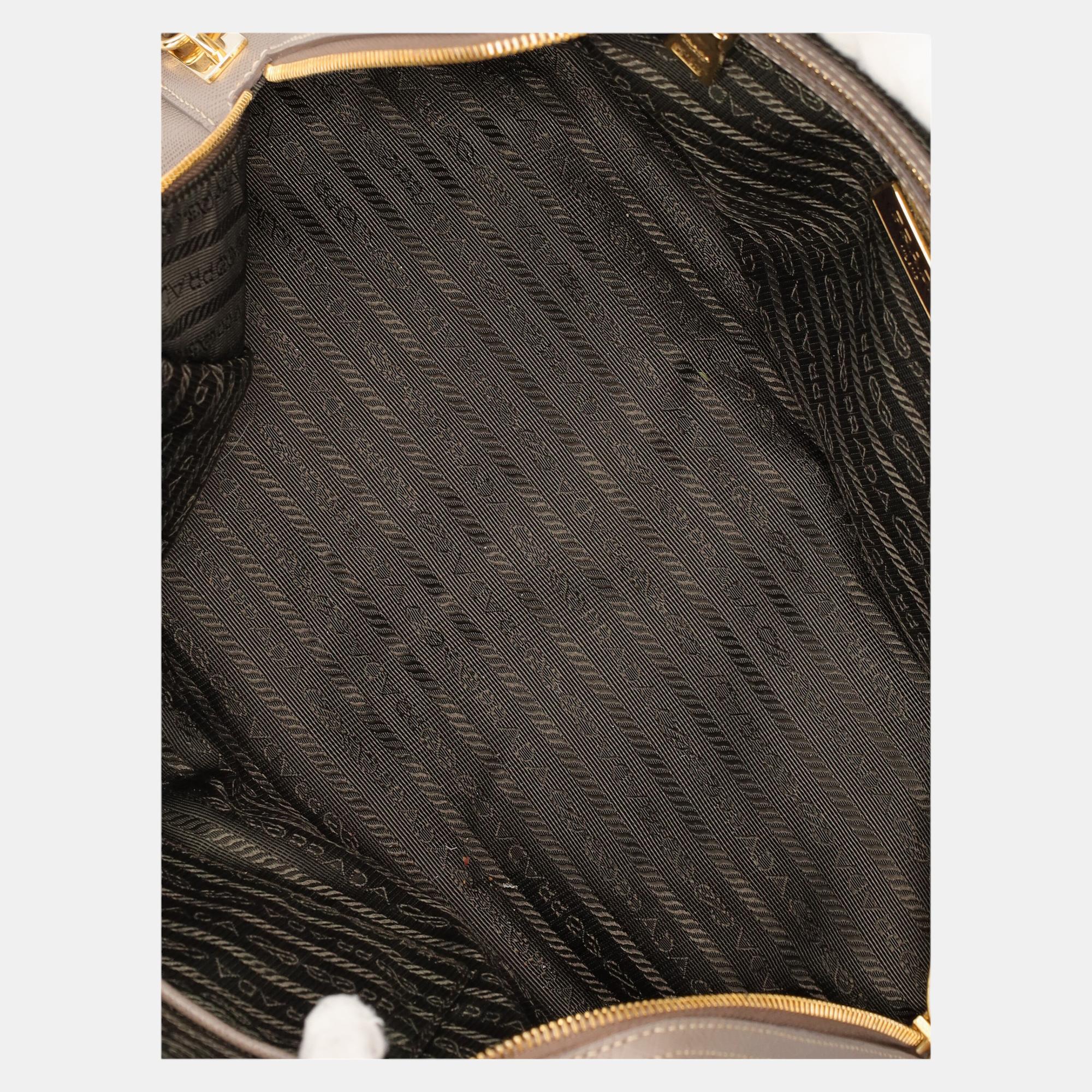 Prada  Women's Leather Tote Bag - Grey - One Size