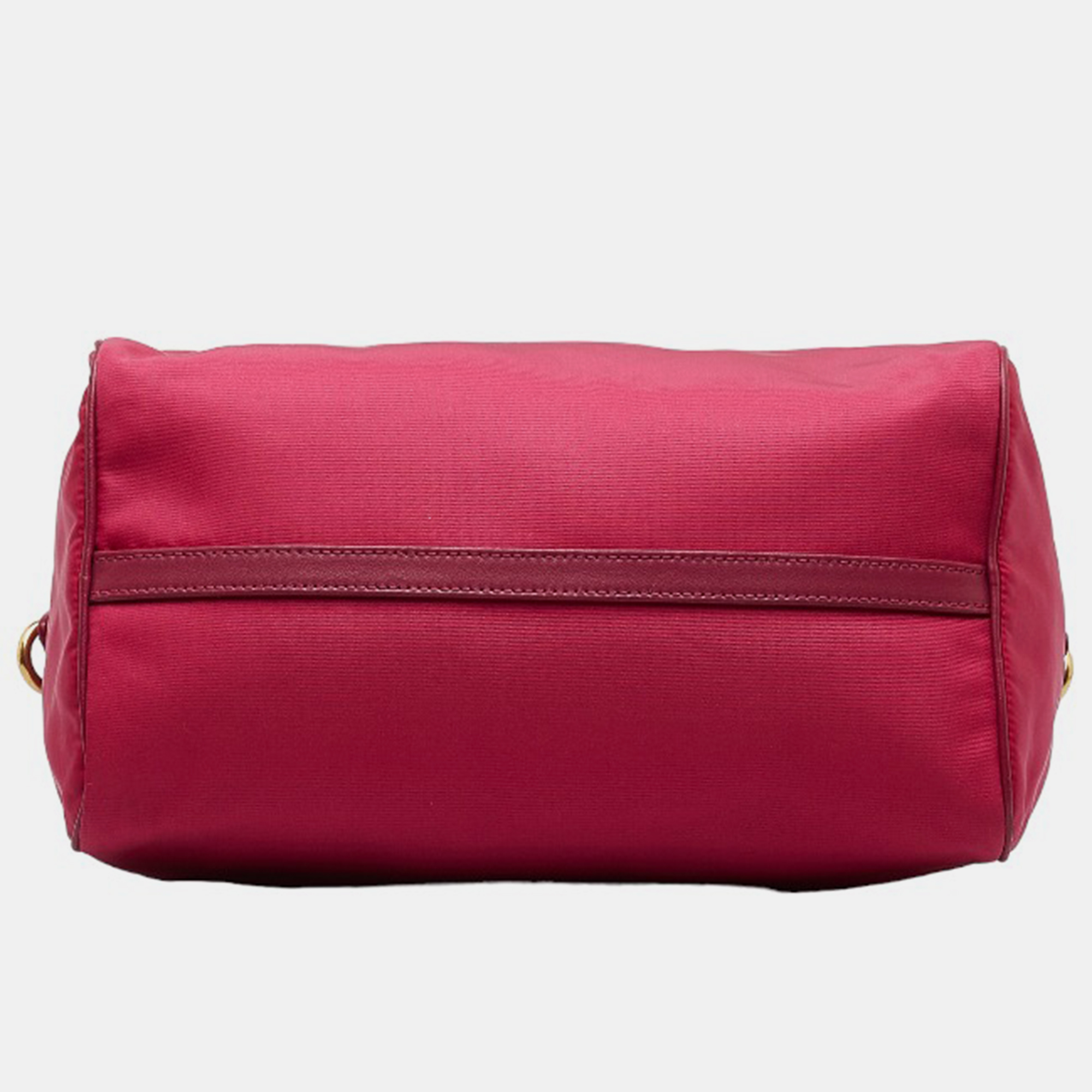 Prada Pink Canvas Tessuto Convertible Bauletto Bag