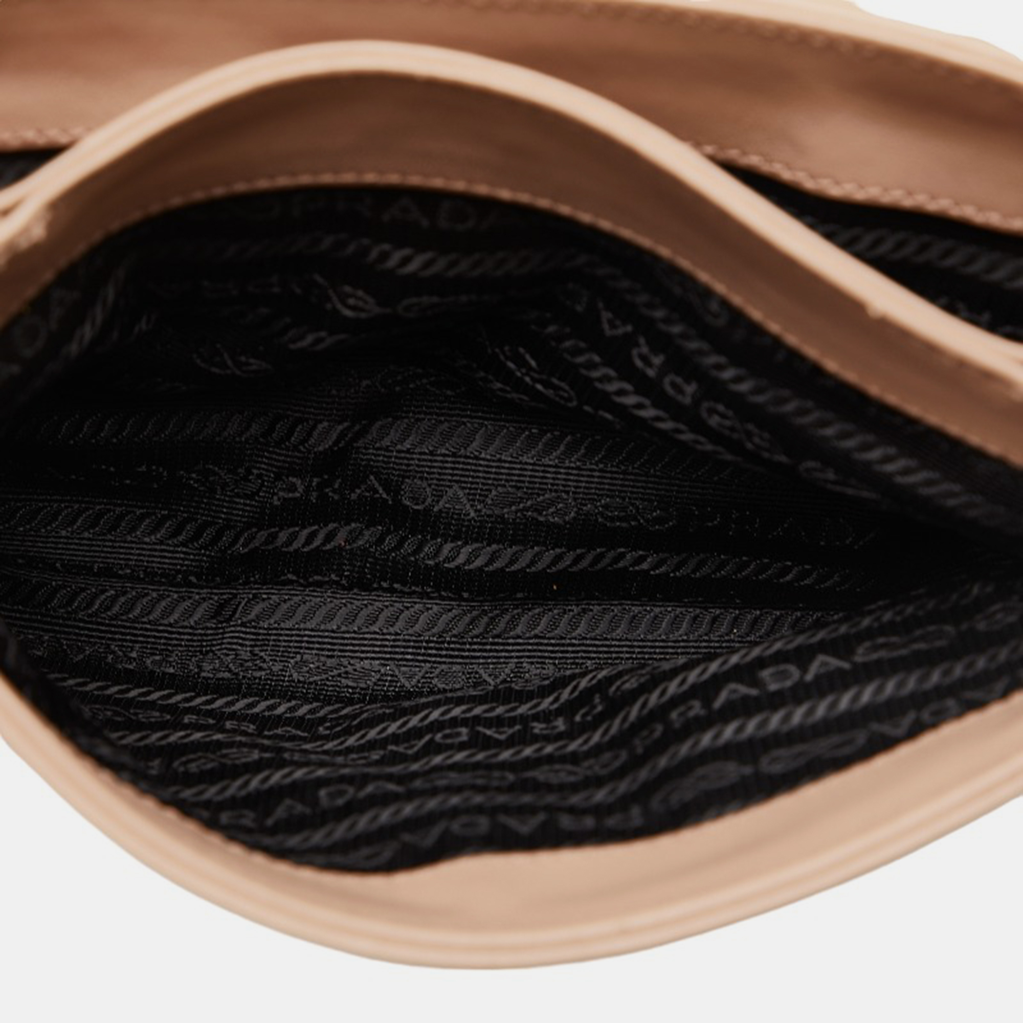 Prada Brown Saffiano Leather Chain Shoulder Bag