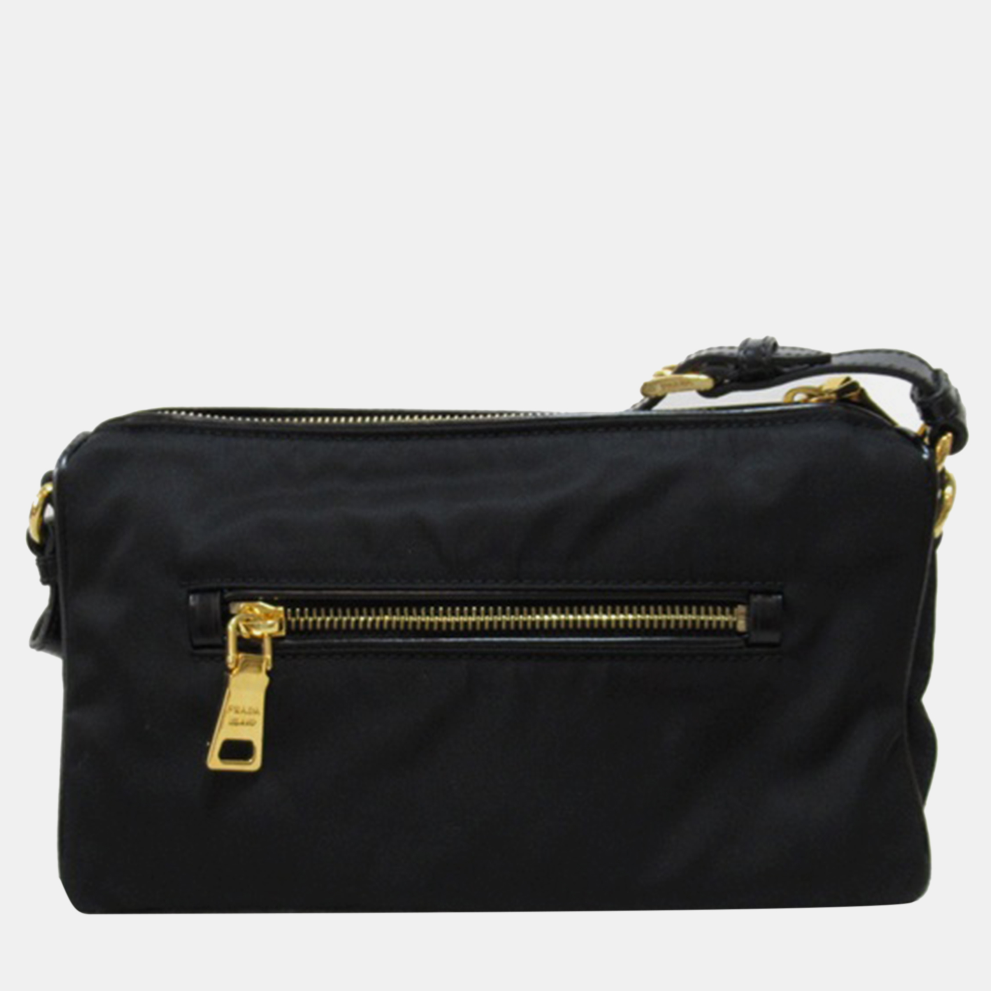 Prada Black Canvas Tessuto Handbag Crossbody Bag