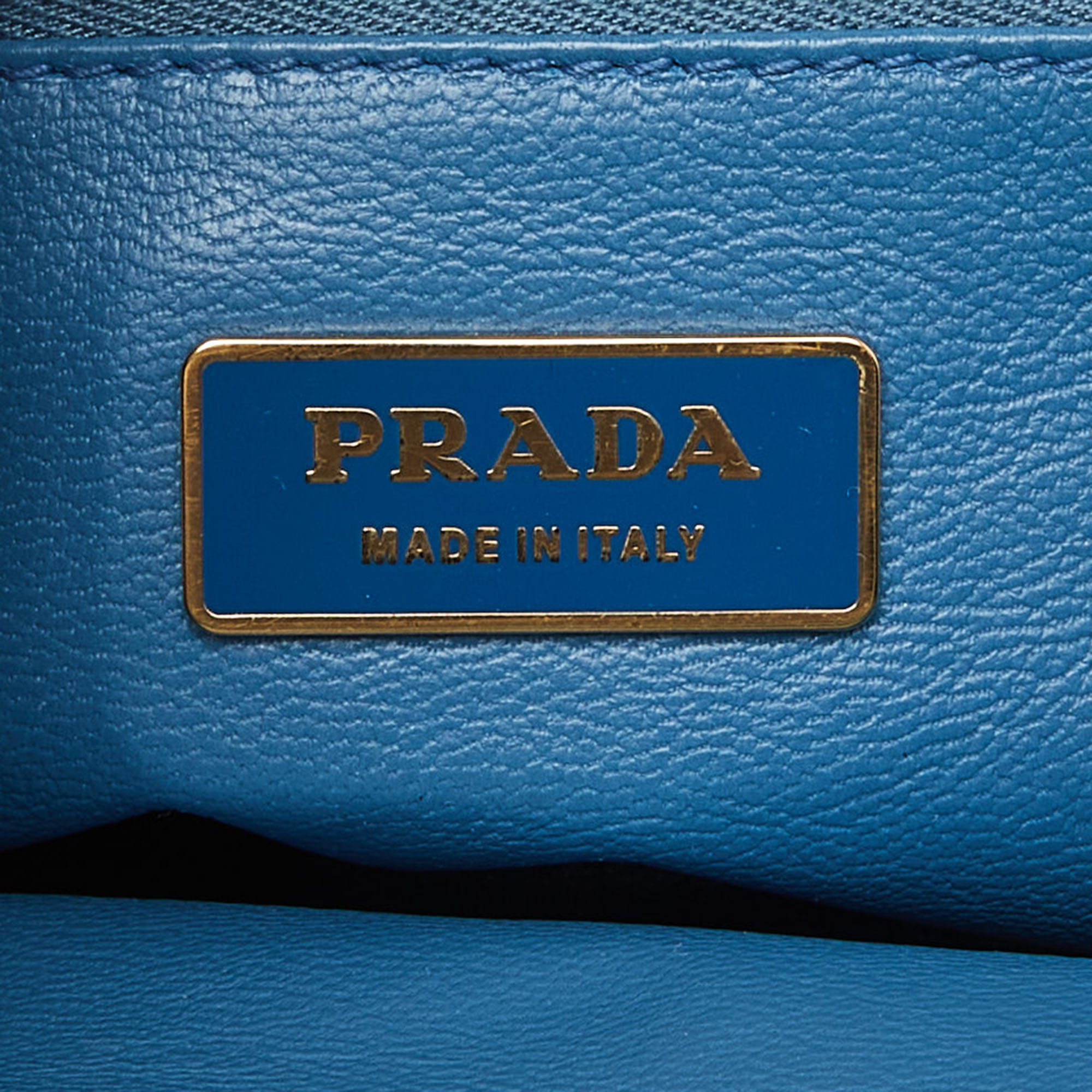 Prada Multicolor Raffia,Patent Leather And Alligator Paglia Twist Top Handle Bag