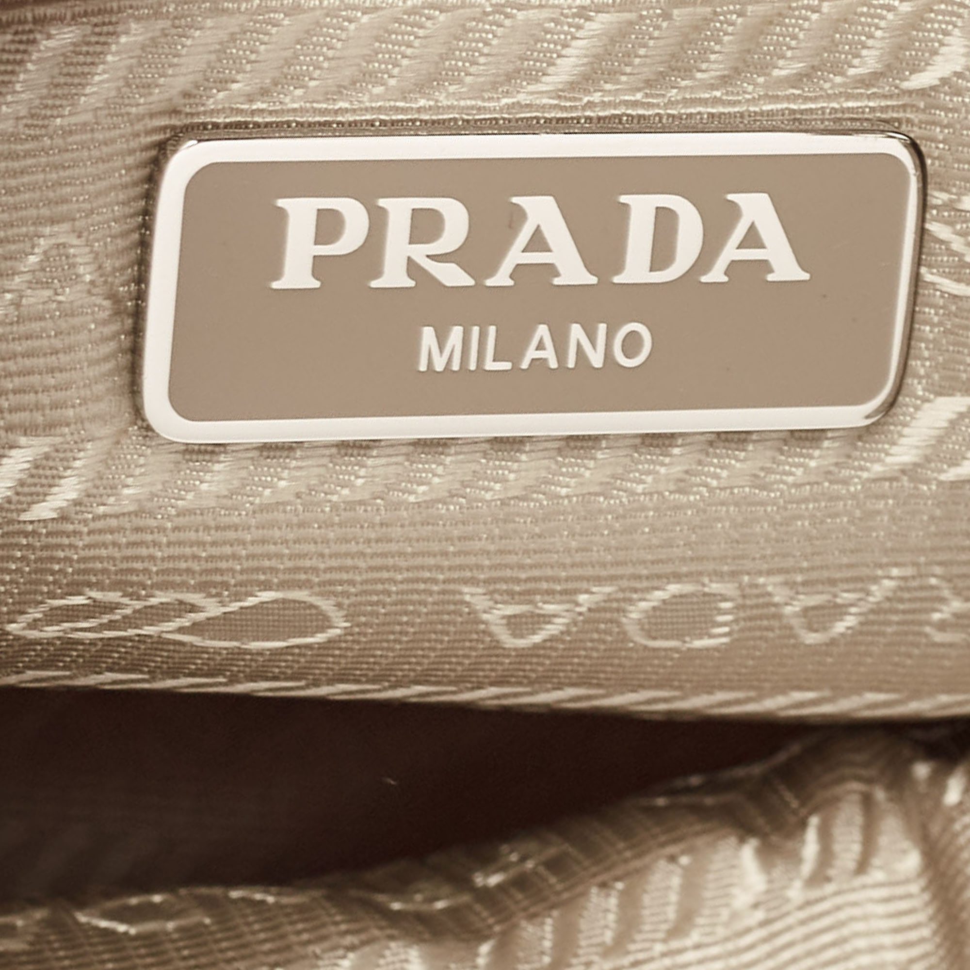 Prada Beige Nylon And Leather Mini Re-Edition 2000 Shoulder Bag