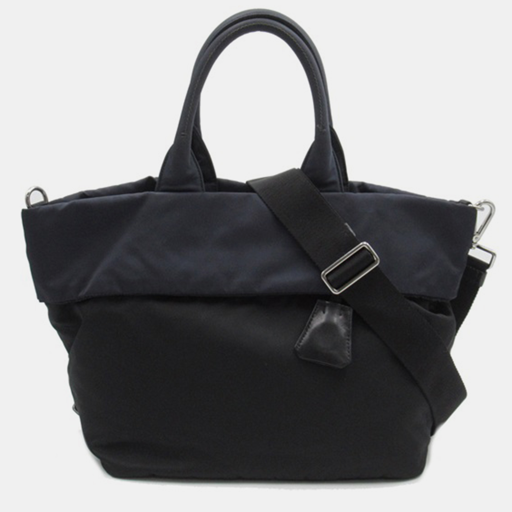 Prada Black Nylon Tessuto Reversible Tote Bag