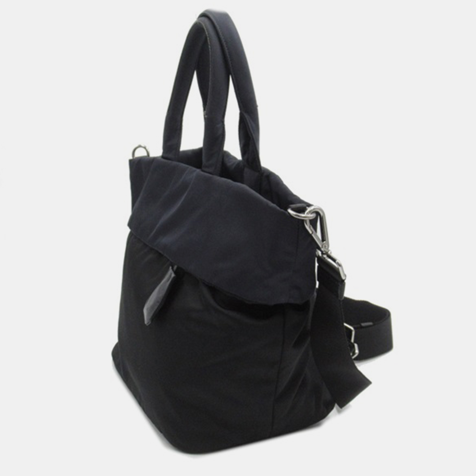 Prada Black Nylon Tessuto Reversible Tote Bag