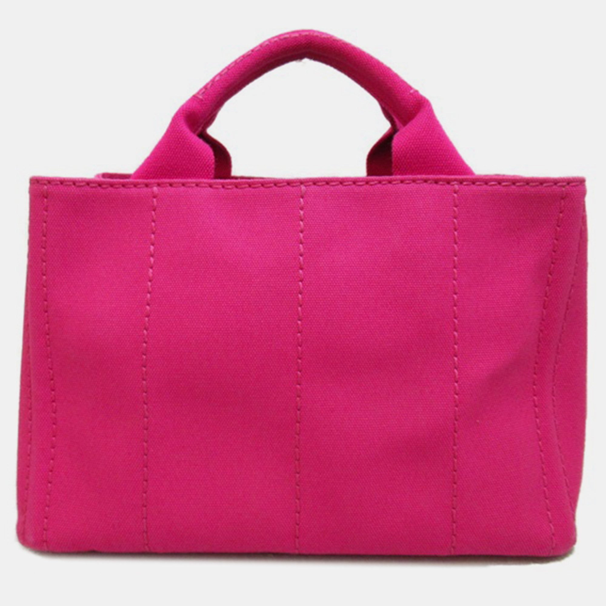 Prada Pink Canvas Canapa Logo Tote Bag