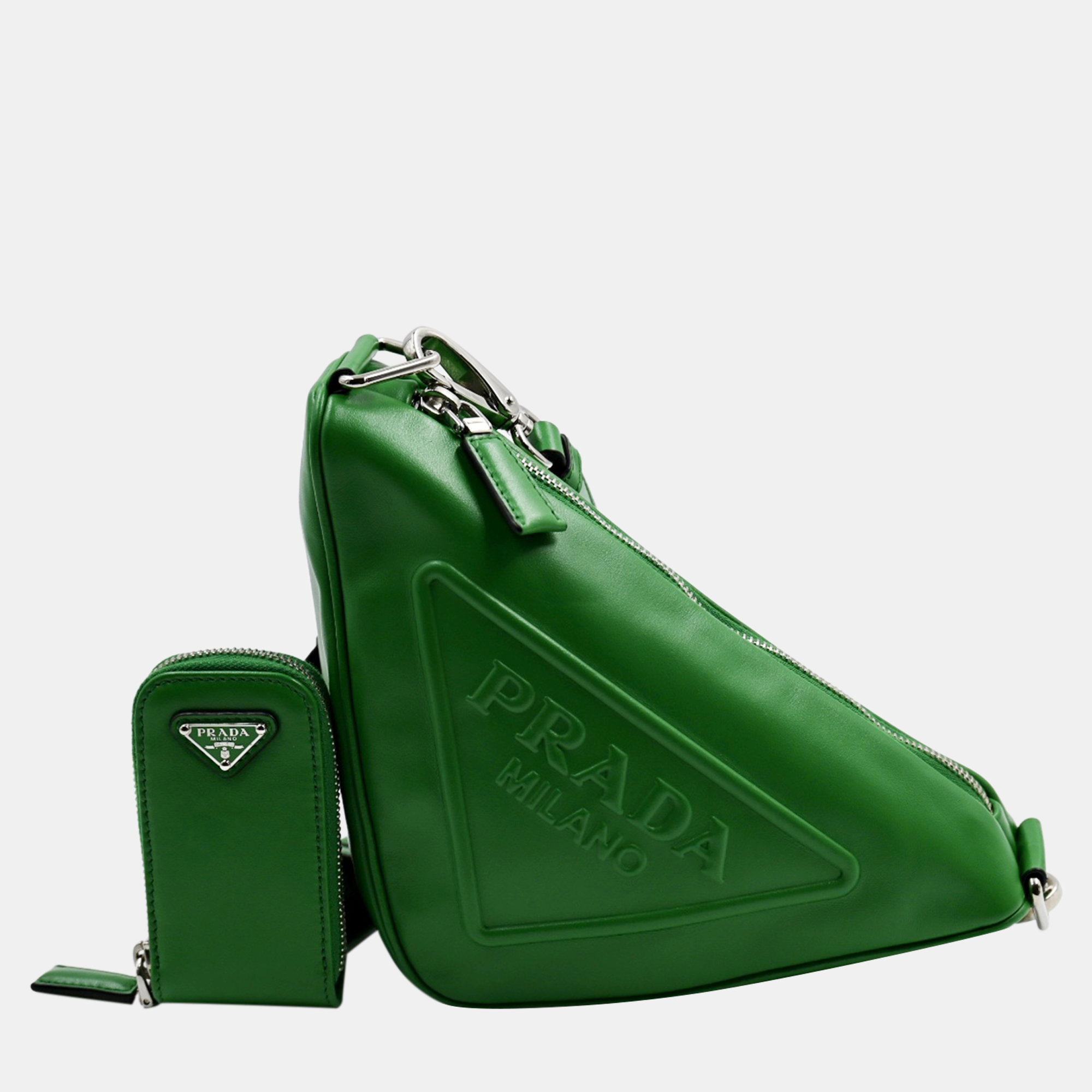 Prada Green Triangle Shoulder Bag