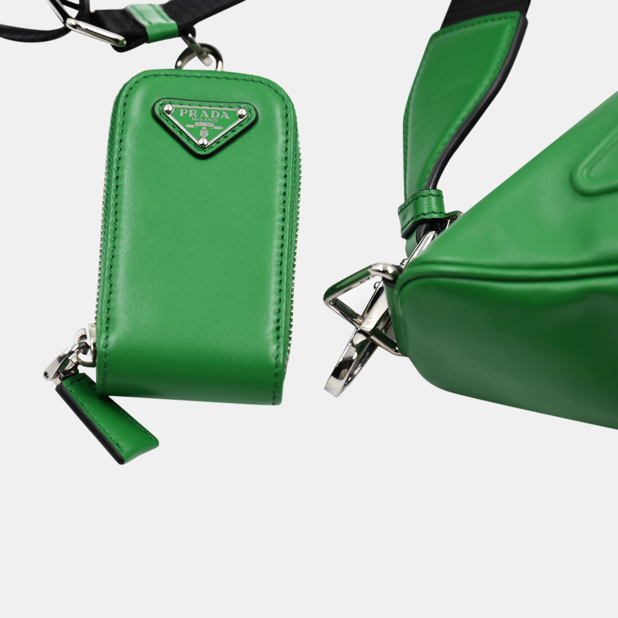 Prada Green Triangle Shoulder Bag