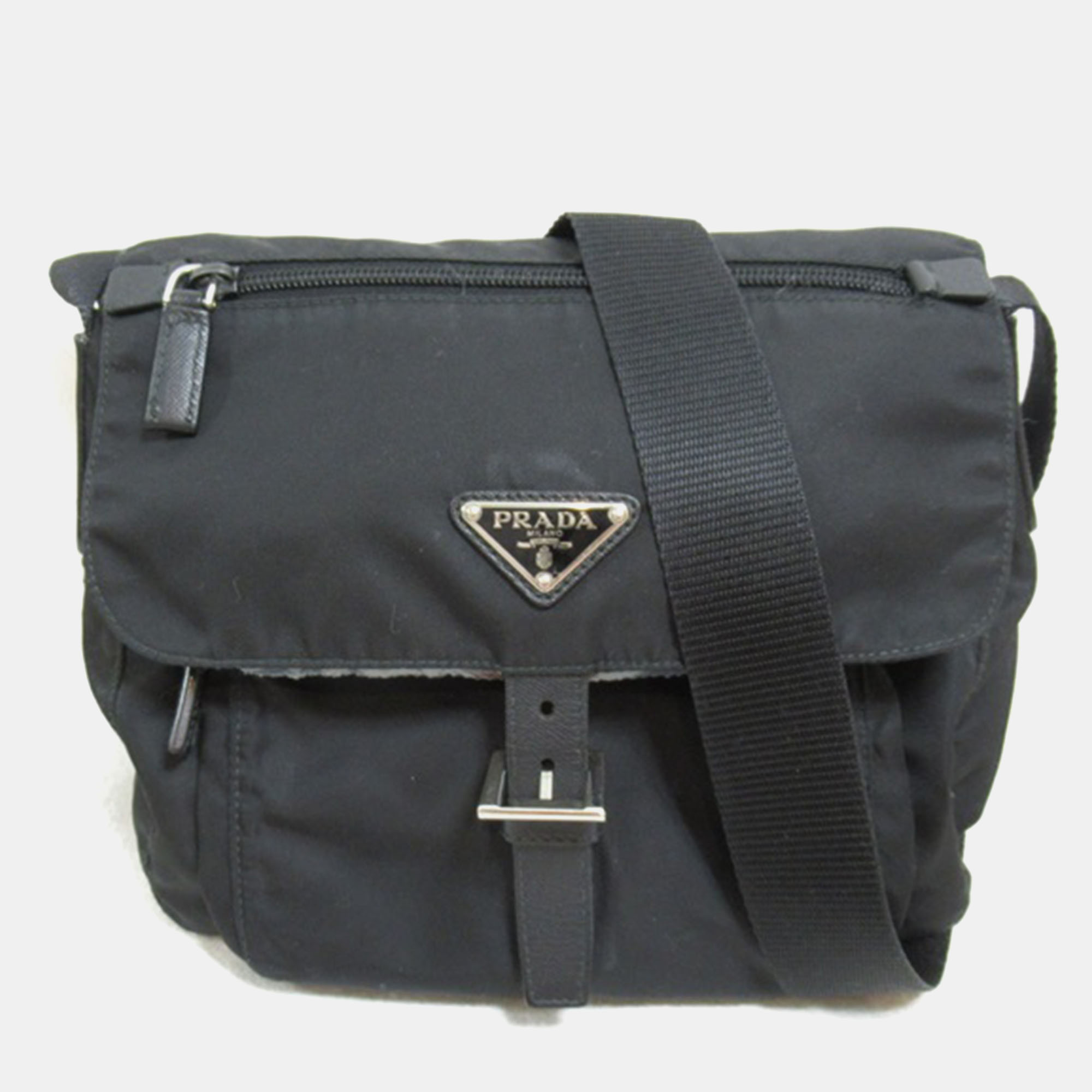 

Prada Black Canvas Tessuto Crossbody Bag