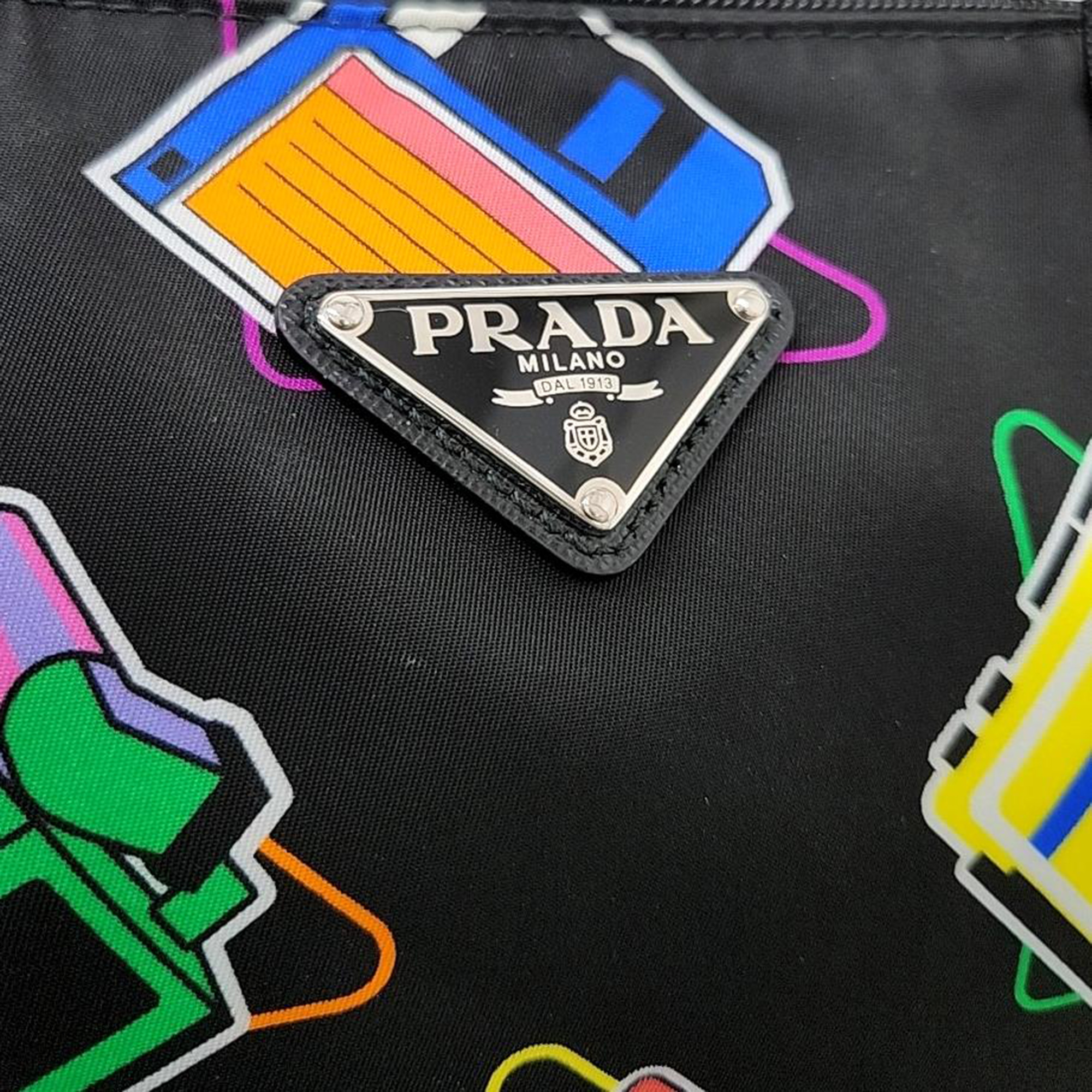 Prada Multicolor Fabric Shoulder Bag