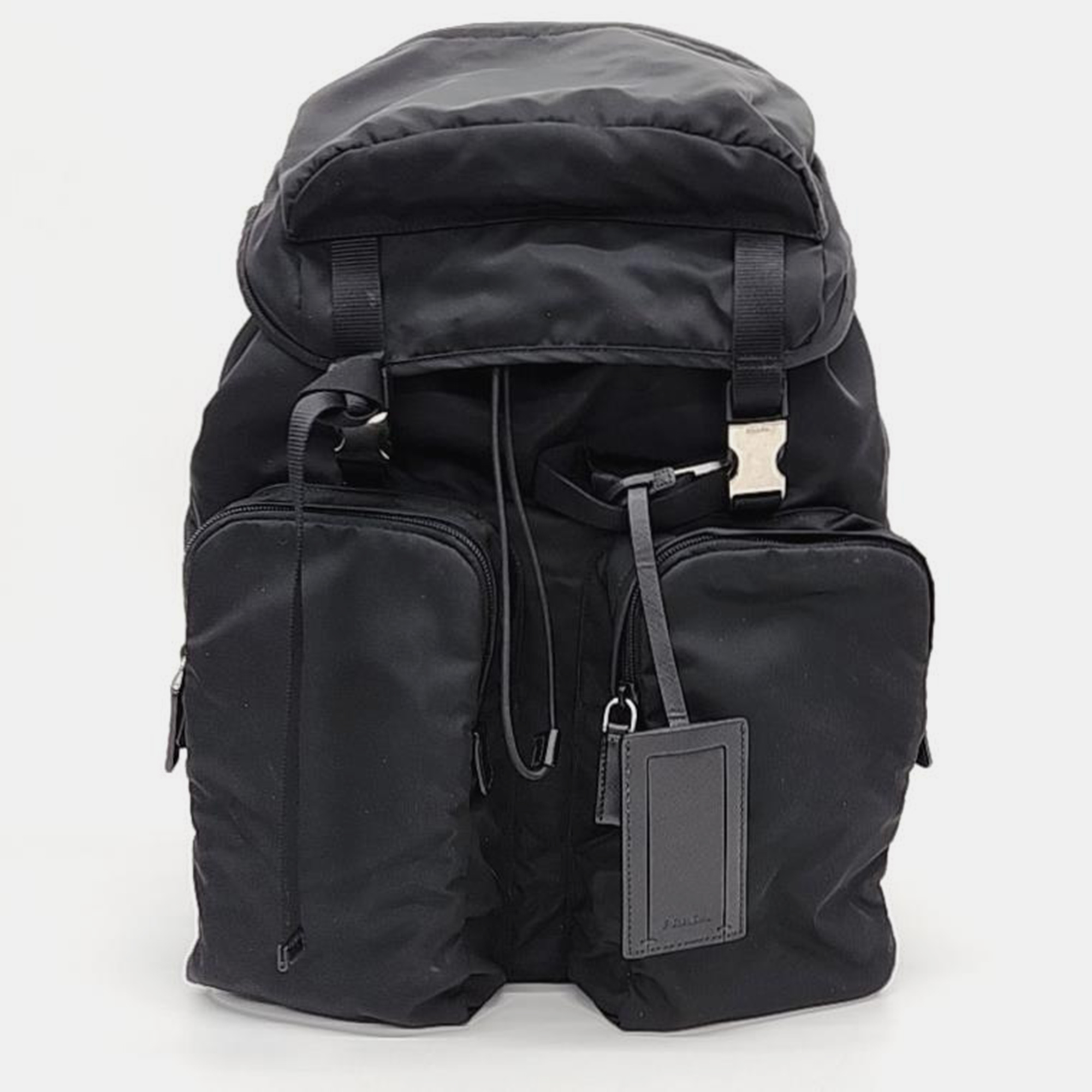 Prada black fabric backpack