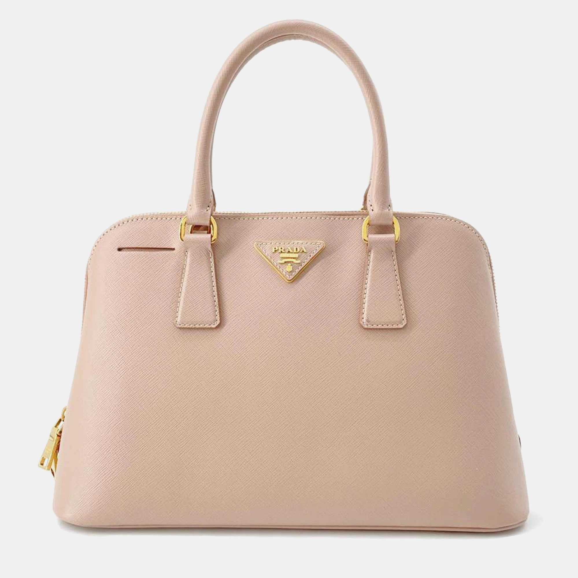 Prada pink saffiano leather tote bag