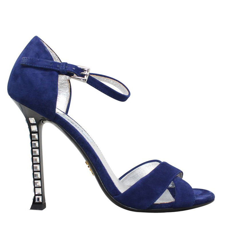 Prada Navy Blue Suede Sandals Size 38