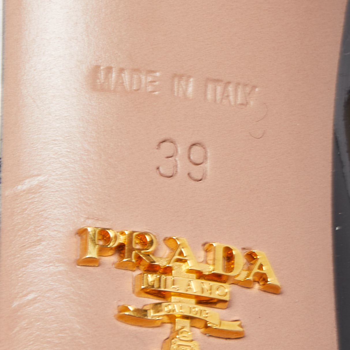 Prada Black Patent Leather Open Toe Platform Pumps Size 39