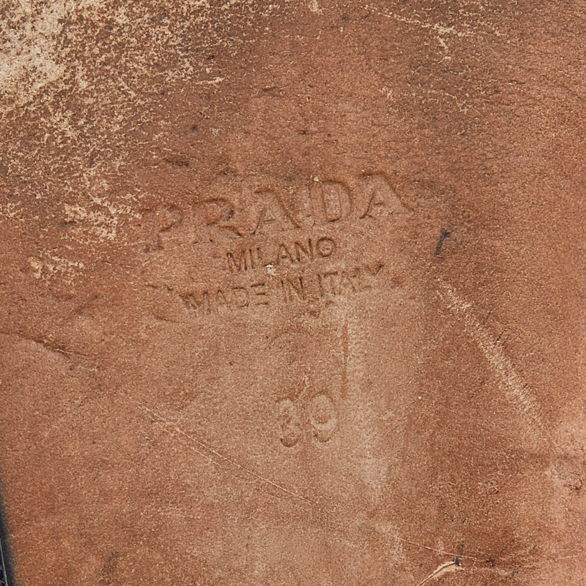 Prada Black Patent Leather Flat Mules Size 39