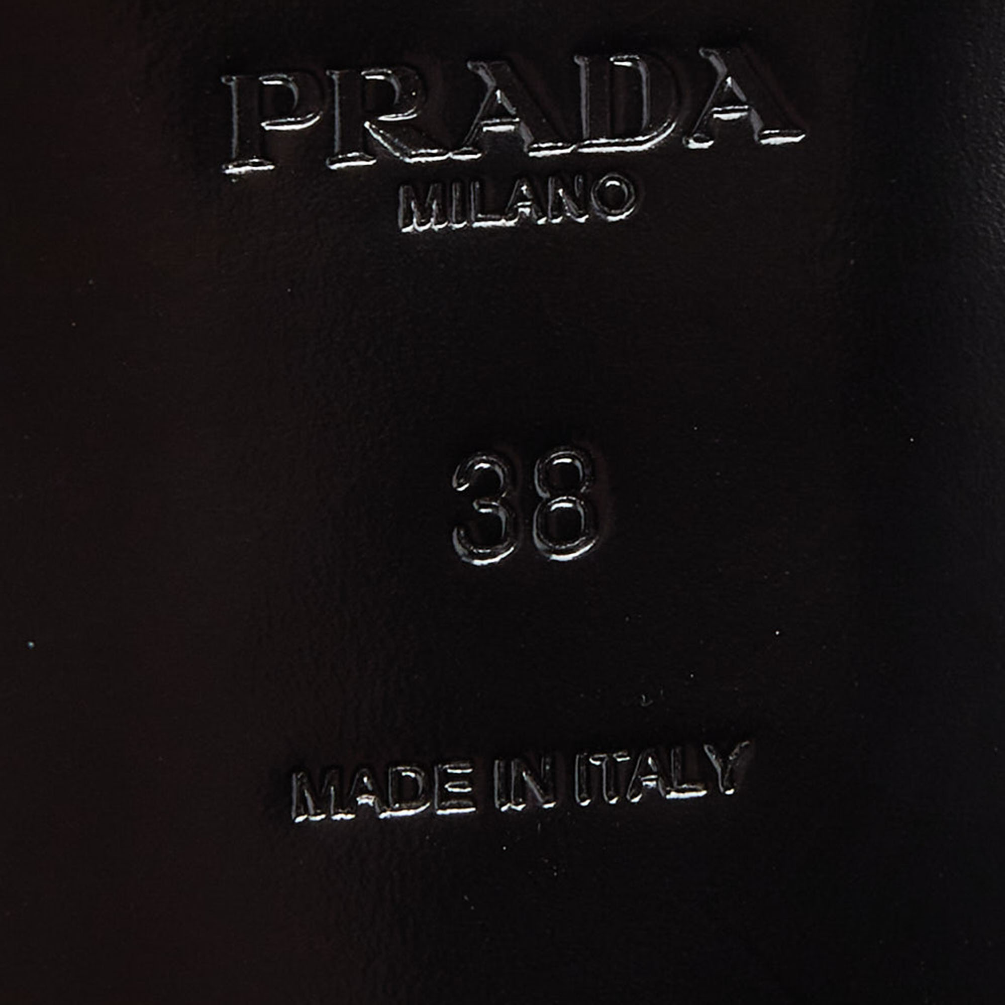 Prada Off White/Black Leather Studded Slingback Flats Size 38