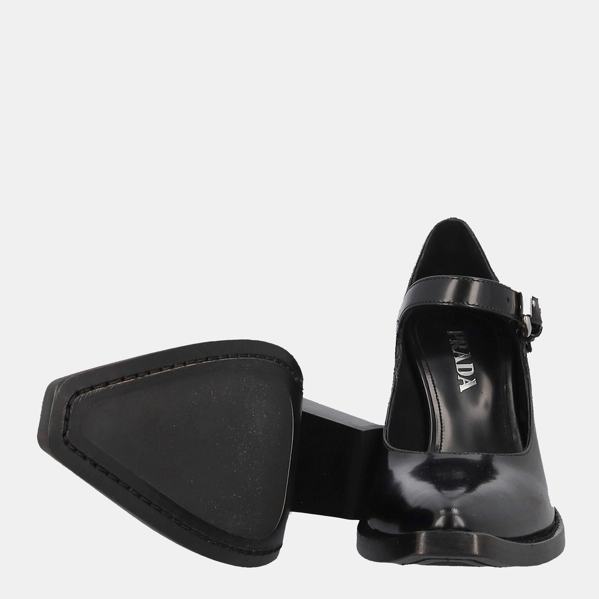 Prada  Women's Leather Heels - Black - EU 37.5